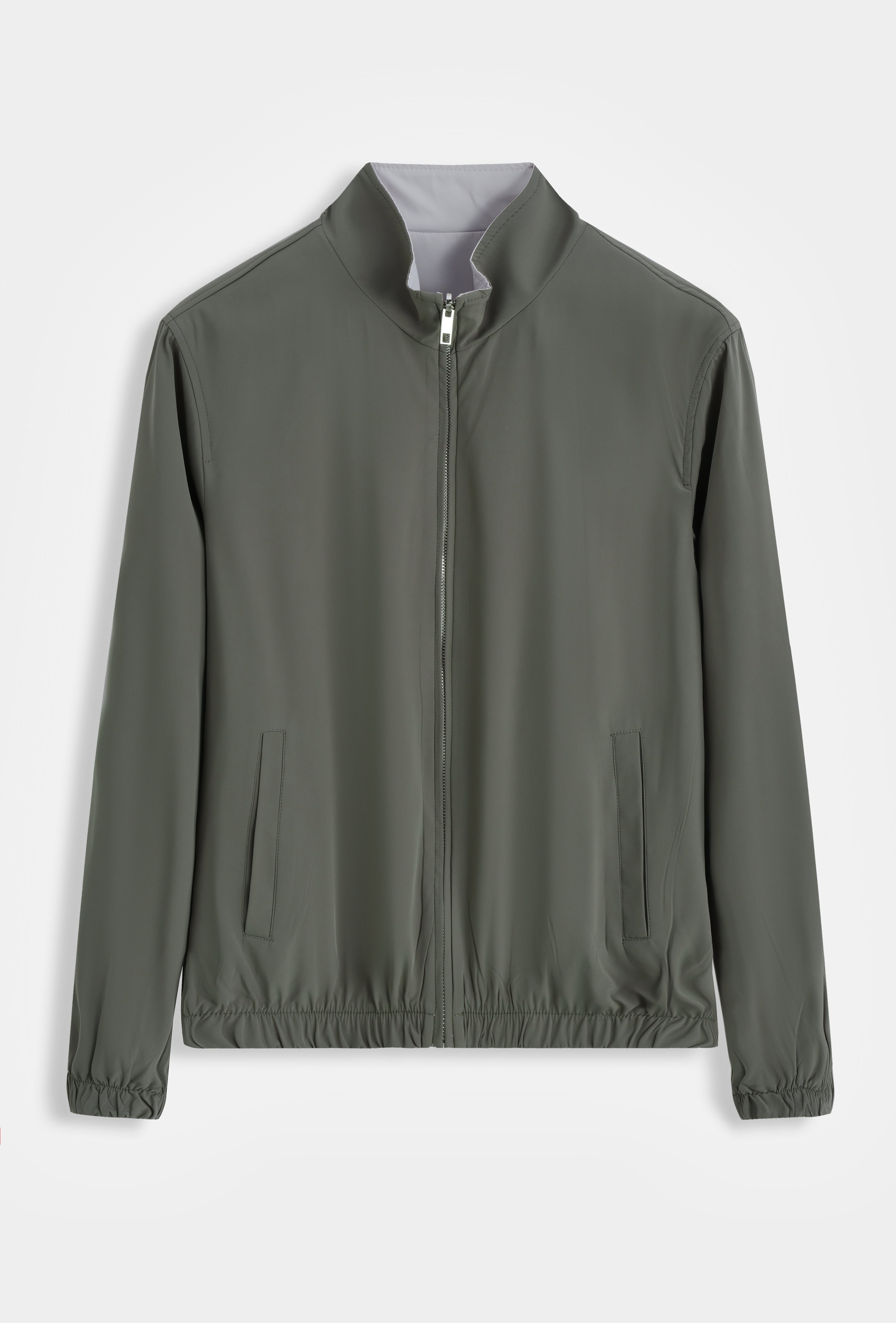 CLUB AMRI REVERSIBLE JACKET - OLIVE GREEN/GRIS