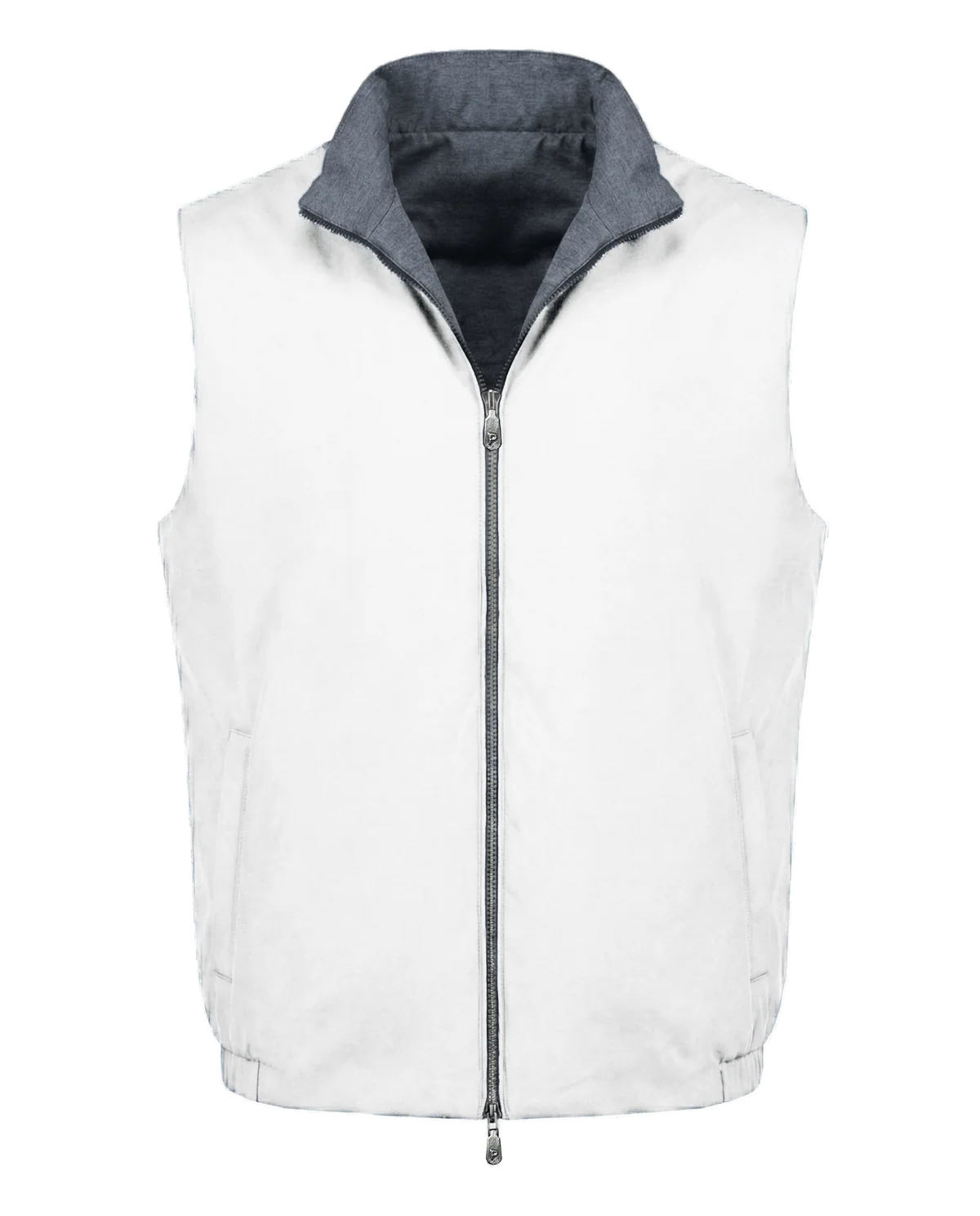 Cream/grey Reversible Knit Bodywarmer