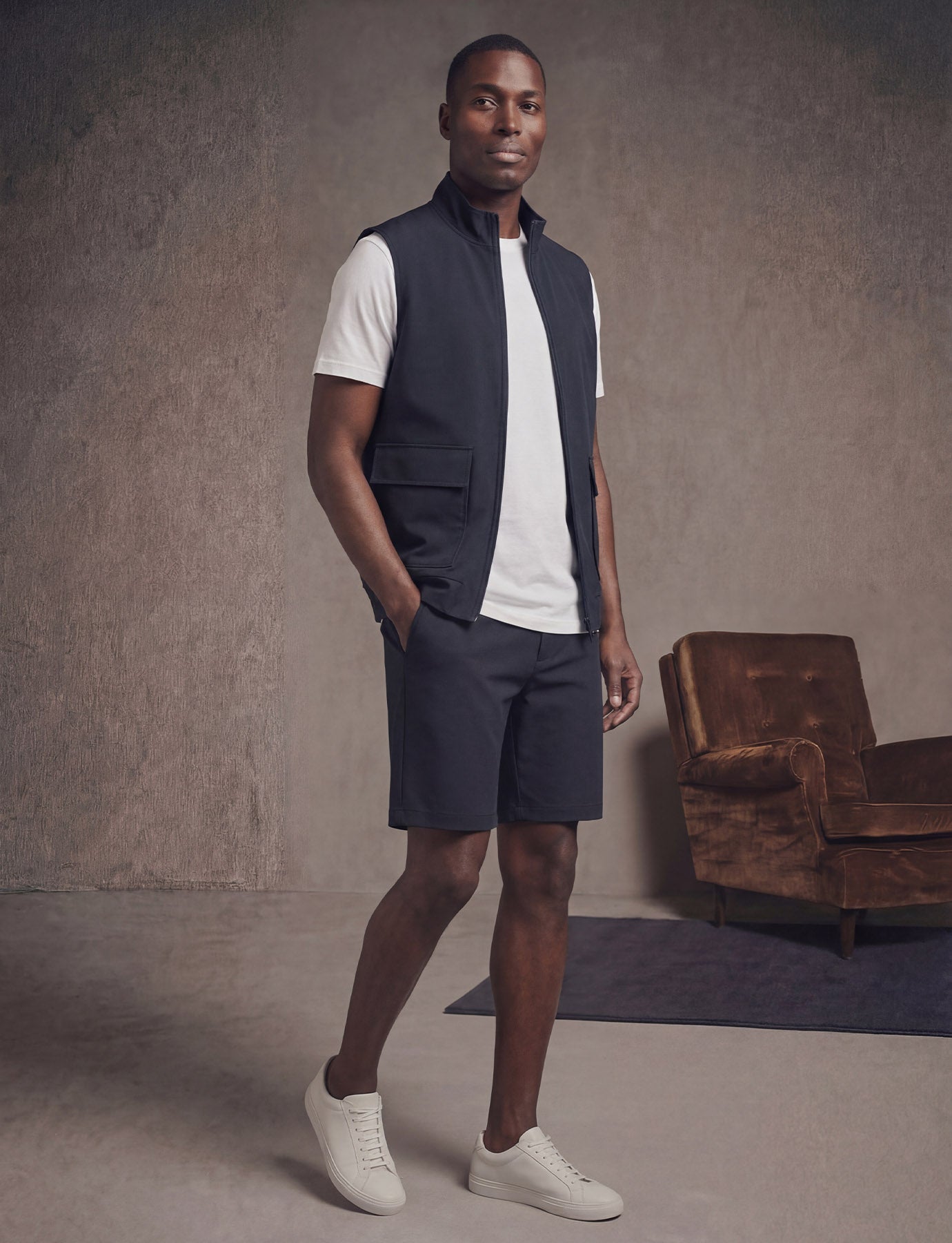 BODYWARMER POCKET NAVY BLUE