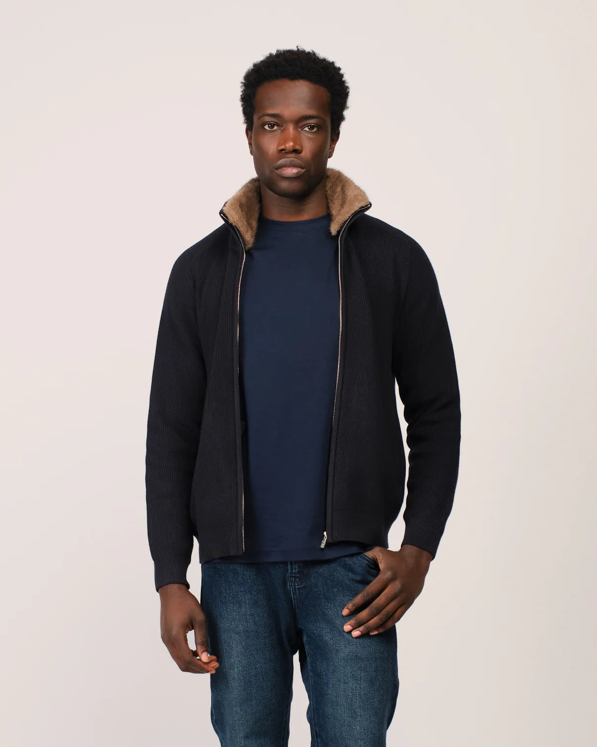 The Siberian Cardigan - NAVY BLUE