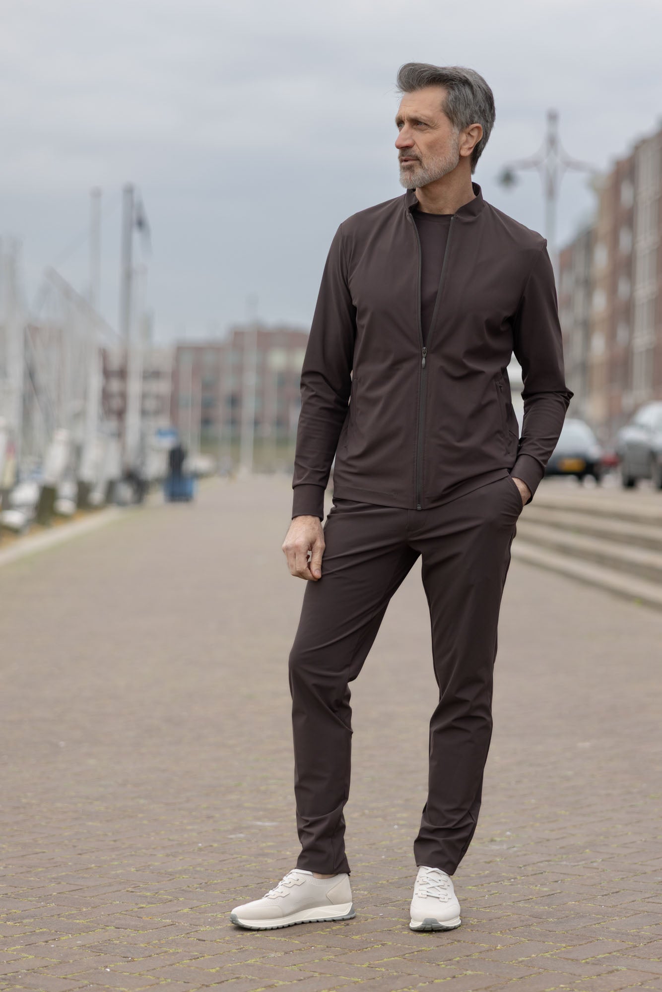 TECHNO BLOUSON - CHOCLATE BROWN