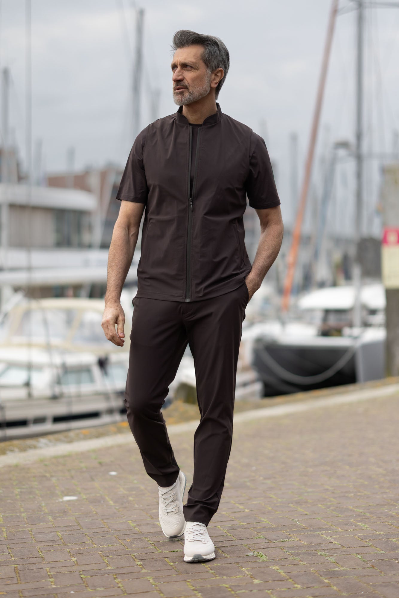 TECHNO PANTALON - CHOCOLATE BROWN
