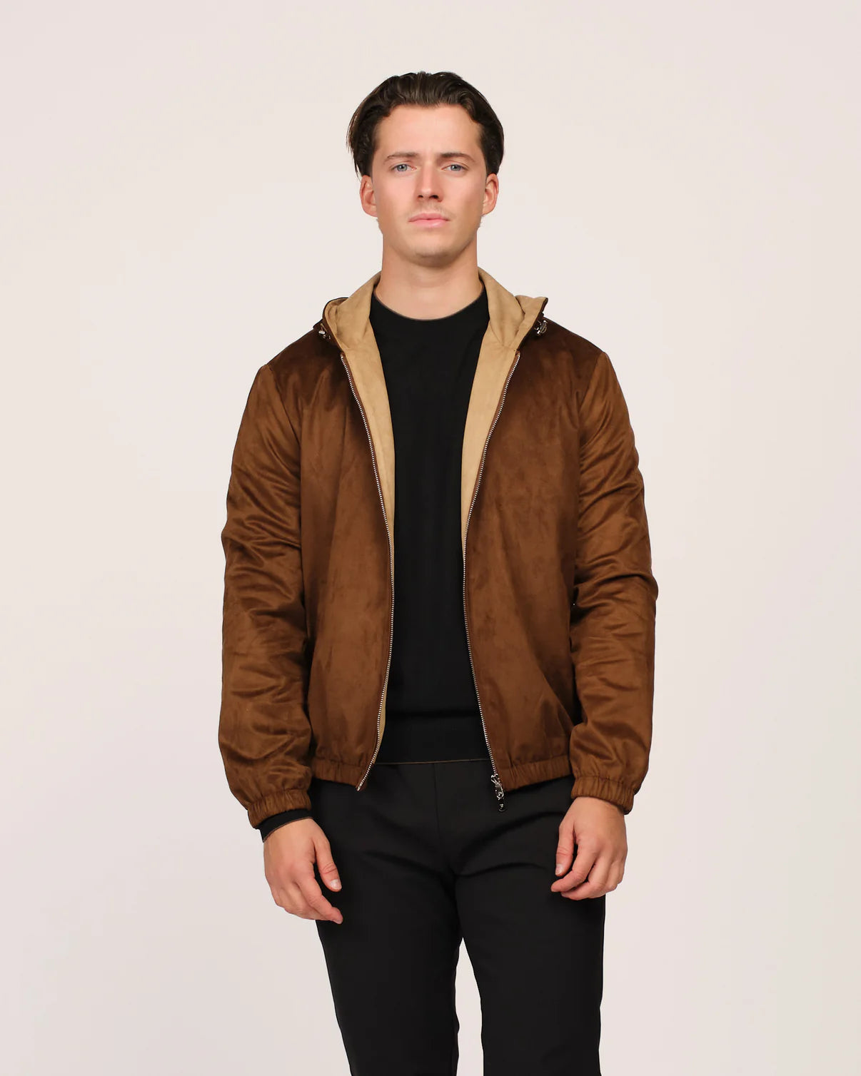 SUÈDE WINDBREAKER - CARAMEL BEIGE
