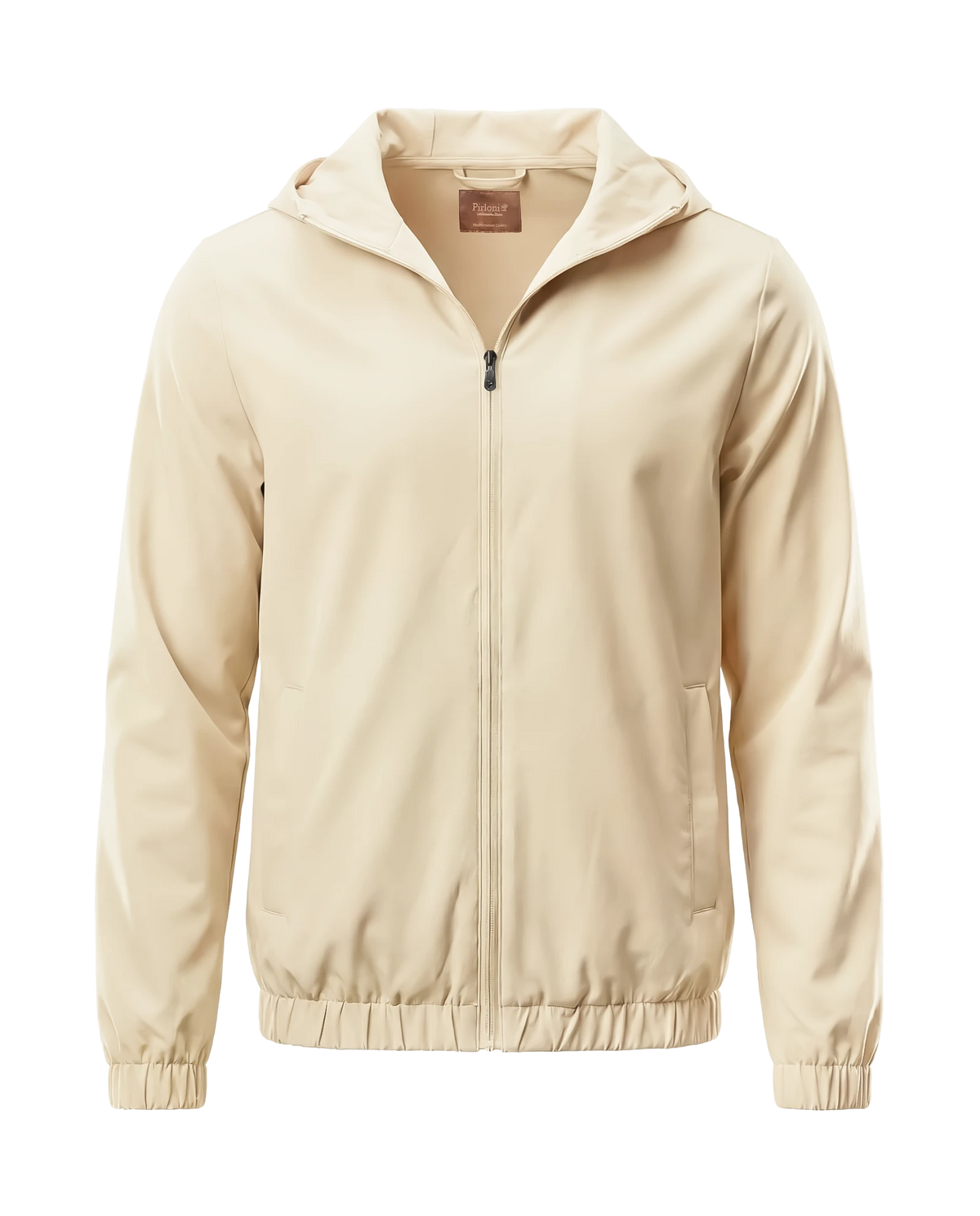 NYLON HOODED BLOUSON - BEIGE