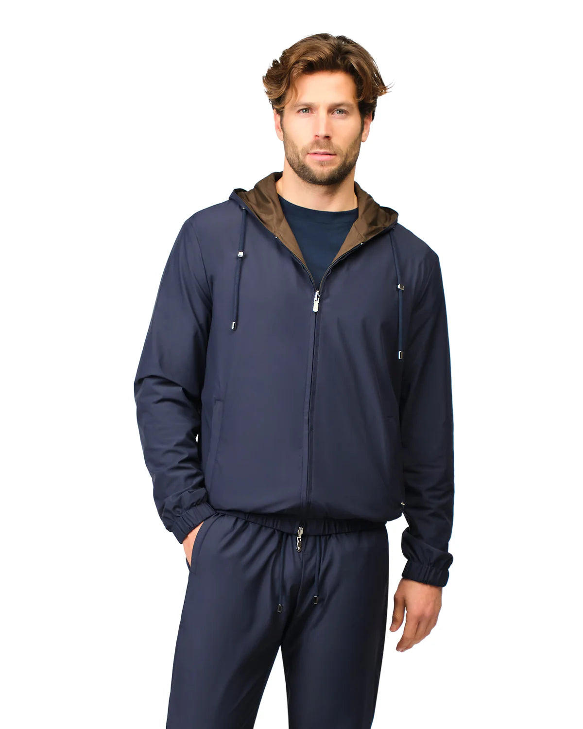 Reversible Tech Suit Navy Brown