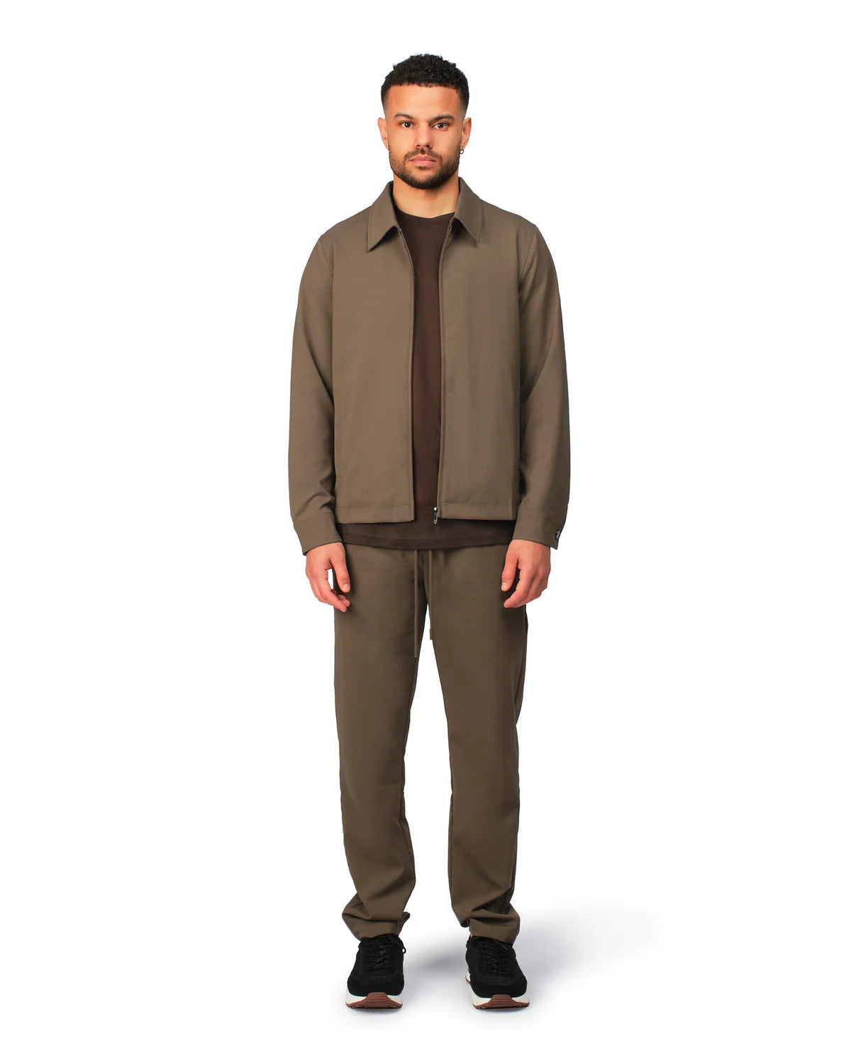 NYLON BLOUSON - BROWN