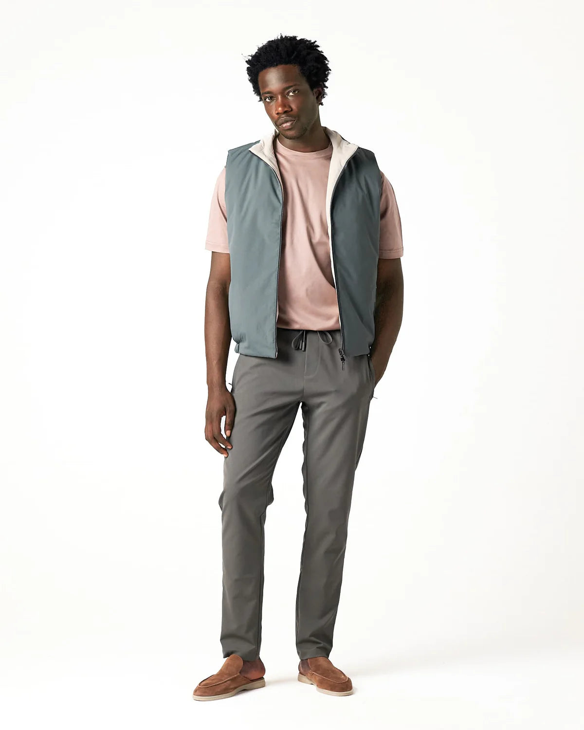 Green/cream Reversible Body Warmer