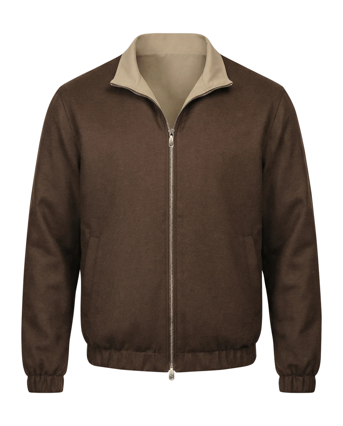 Reversible Merino Jacket beige/brown