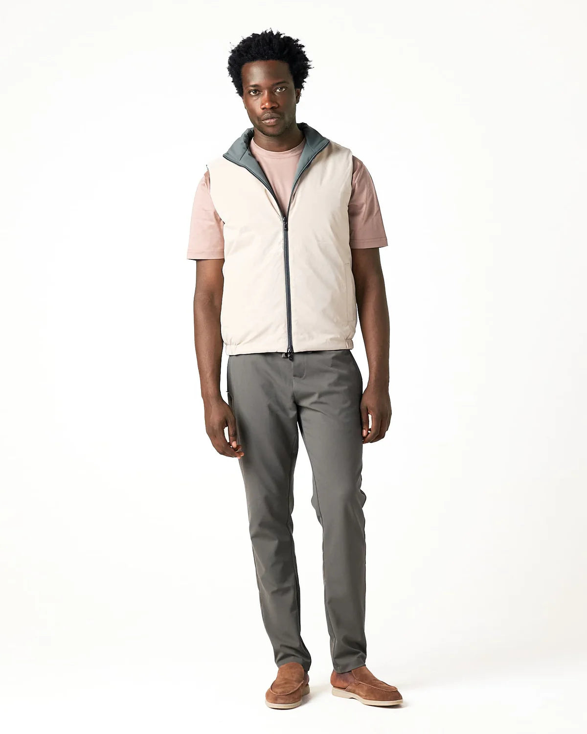 Green/cream Reversible Body Warmer