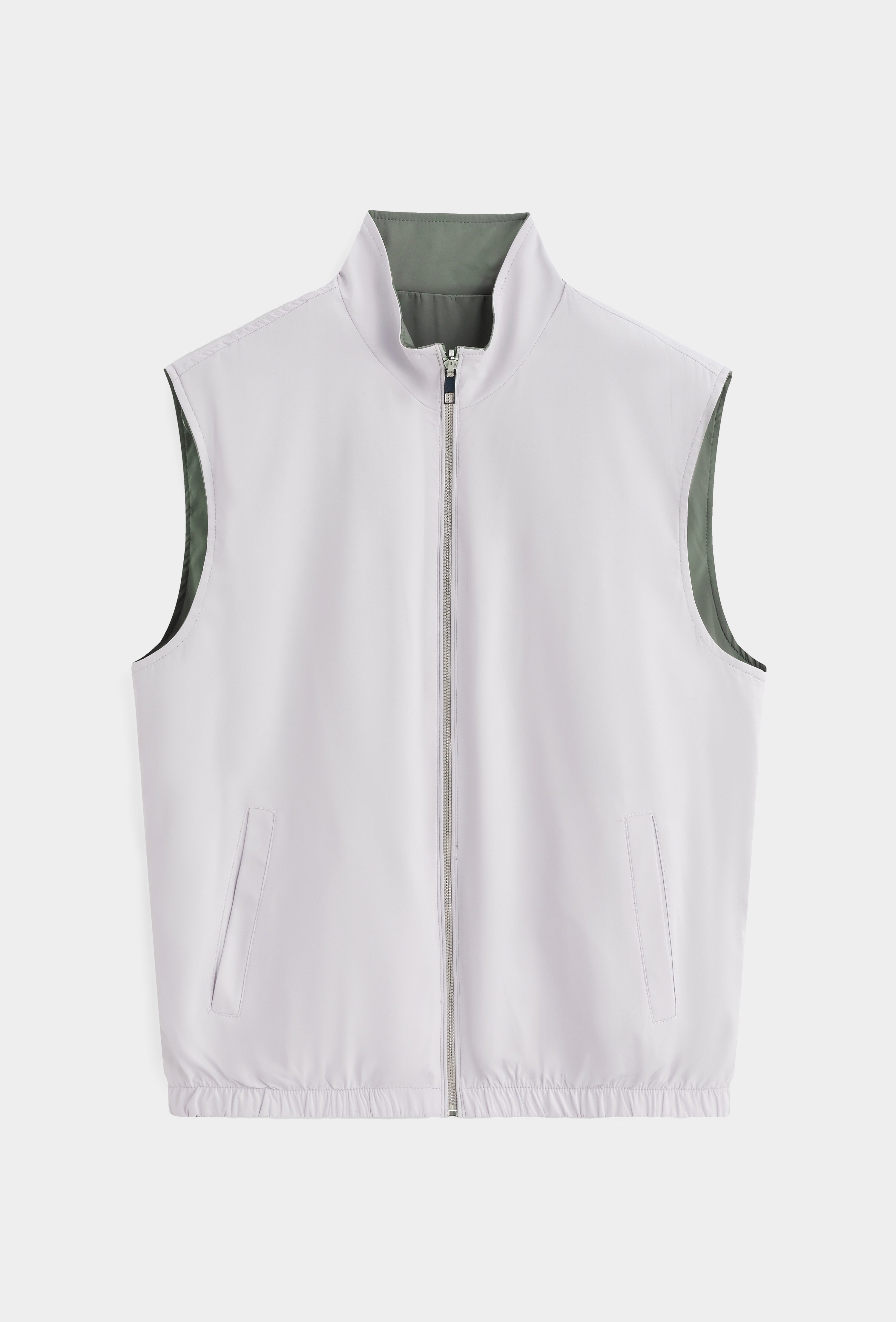 CA REVERSIBLE BODYWARMER - SAND/GREEN