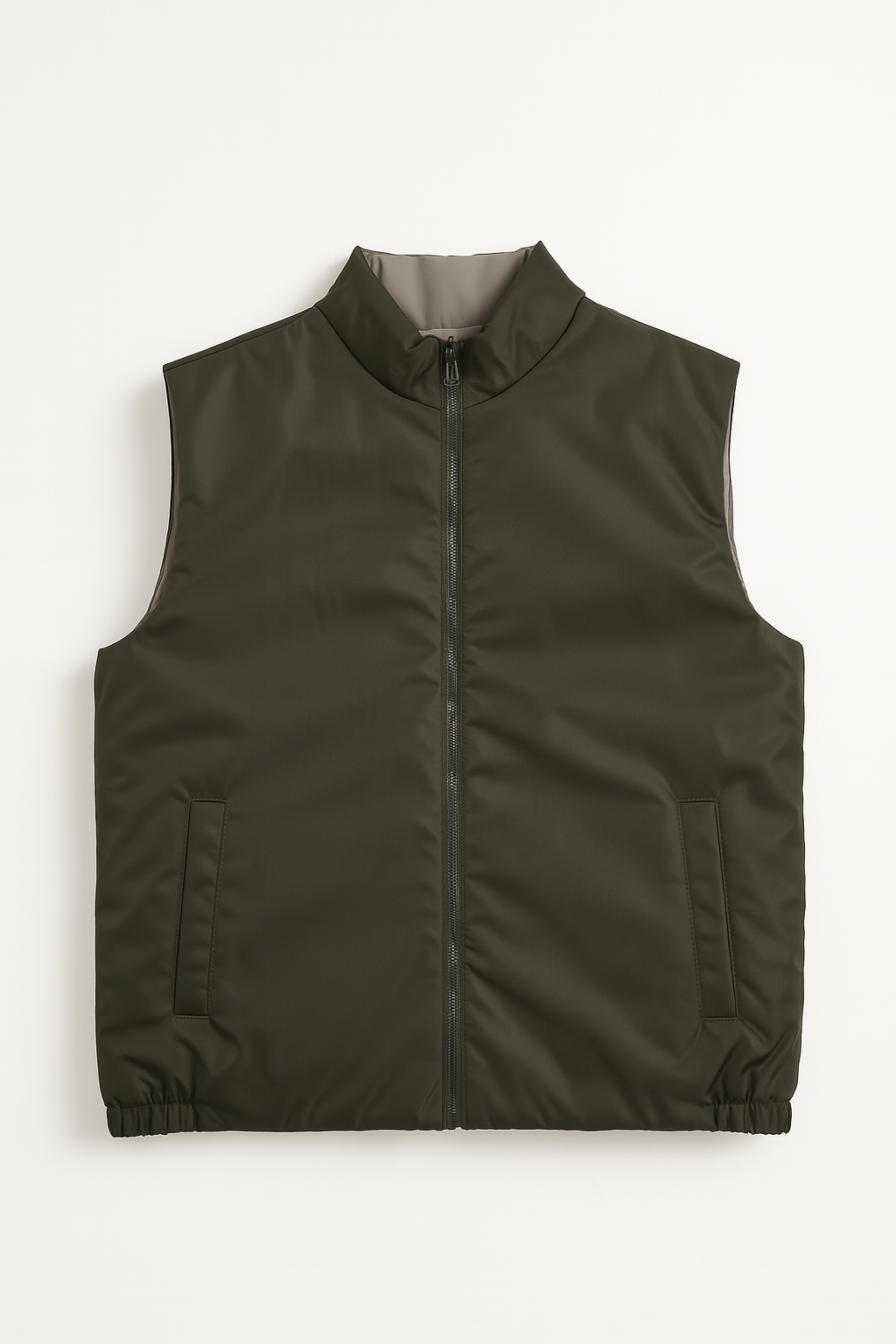 CA REVERSIBLE BODYWARMER - OLIVE GREEN