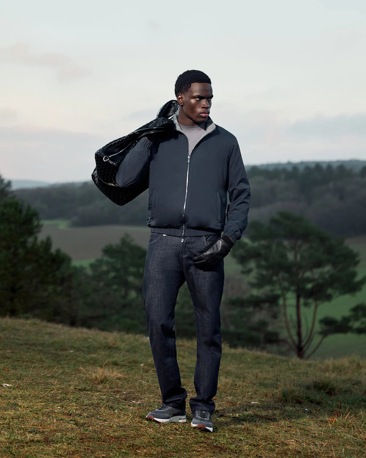 Reversible Merino Jacket Navy/Grey