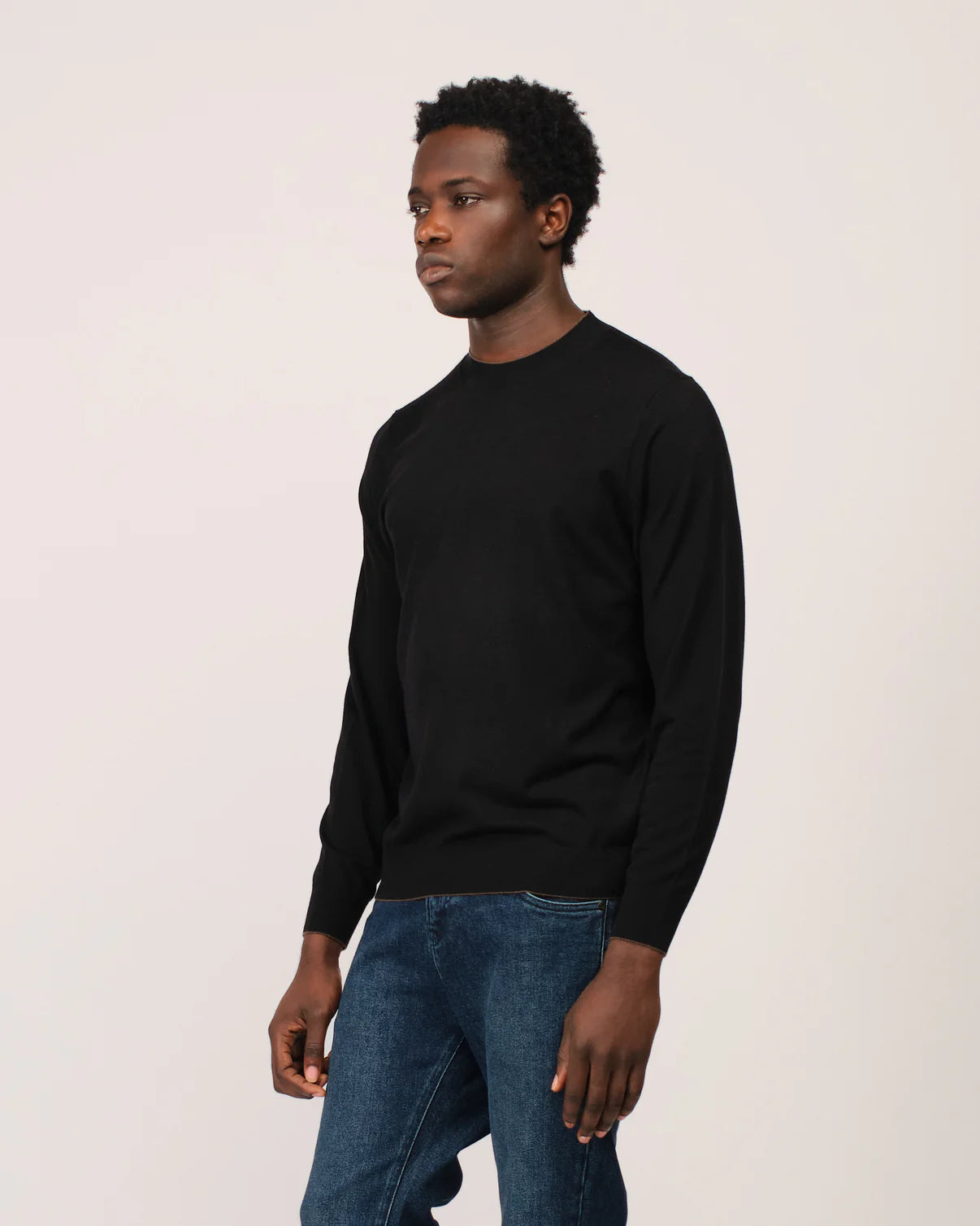 The Cashwool Crewneck - BLACK