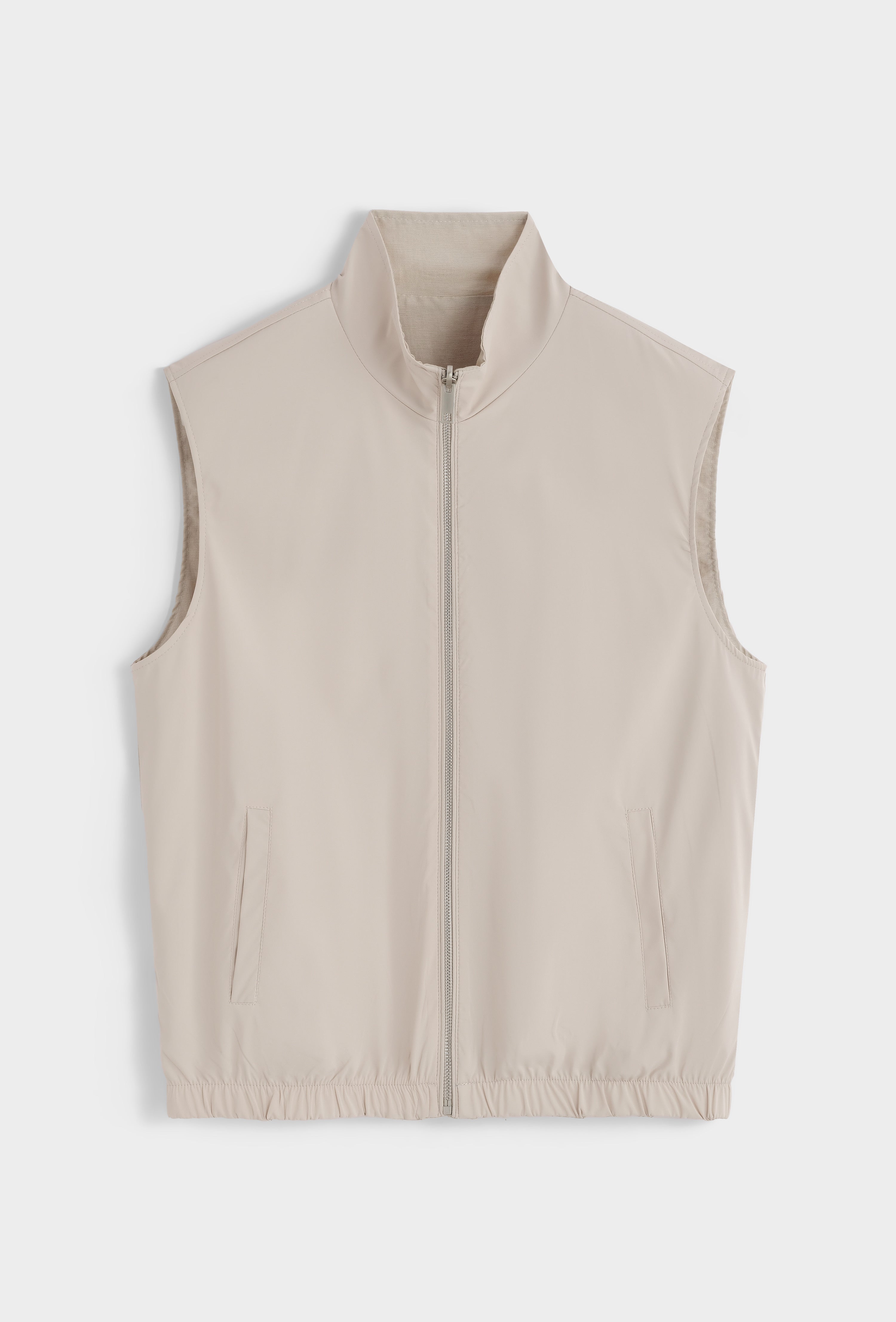 CA REVERSIBLE BODYWARMER - BEIGE/TAUPE