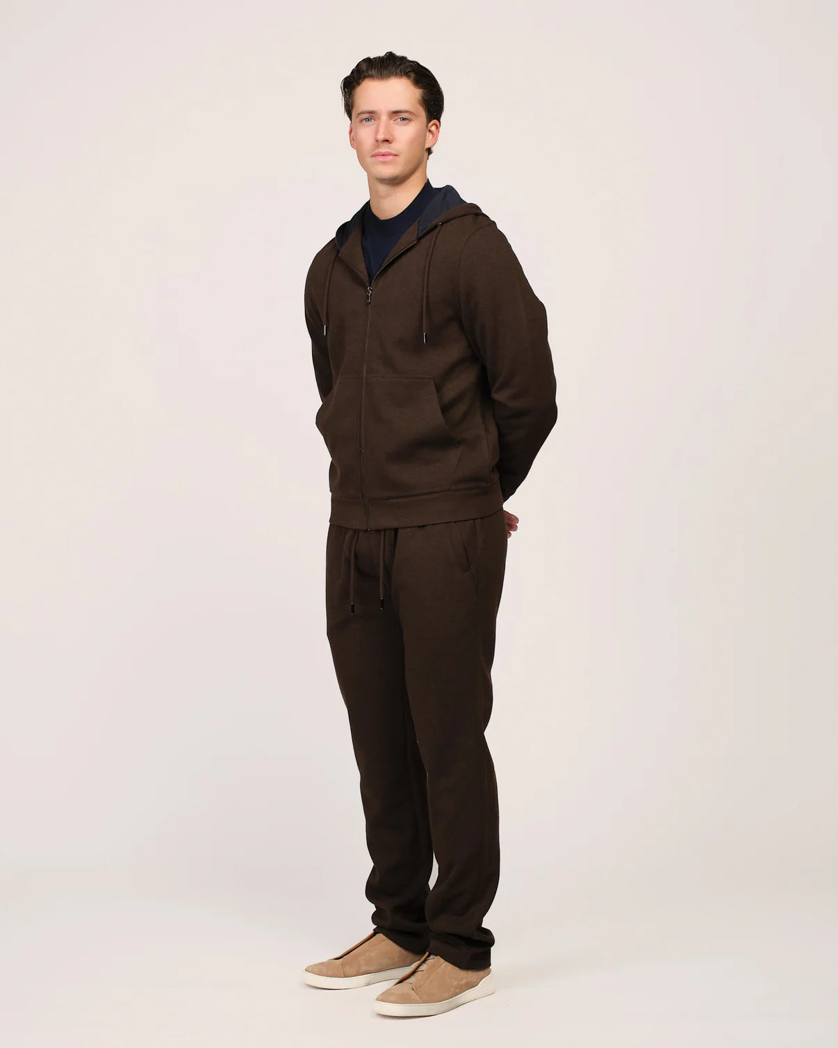 CASHWOOL TRACKSUIT - CHOCO BROWN