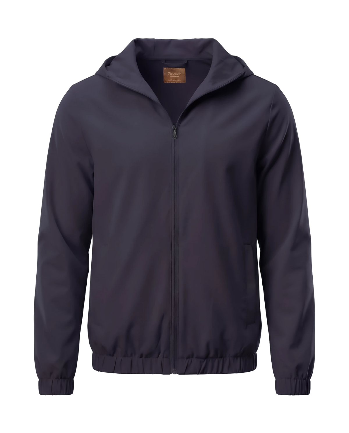 NYLON HOODED BLOUSON - NAVY BLUE
