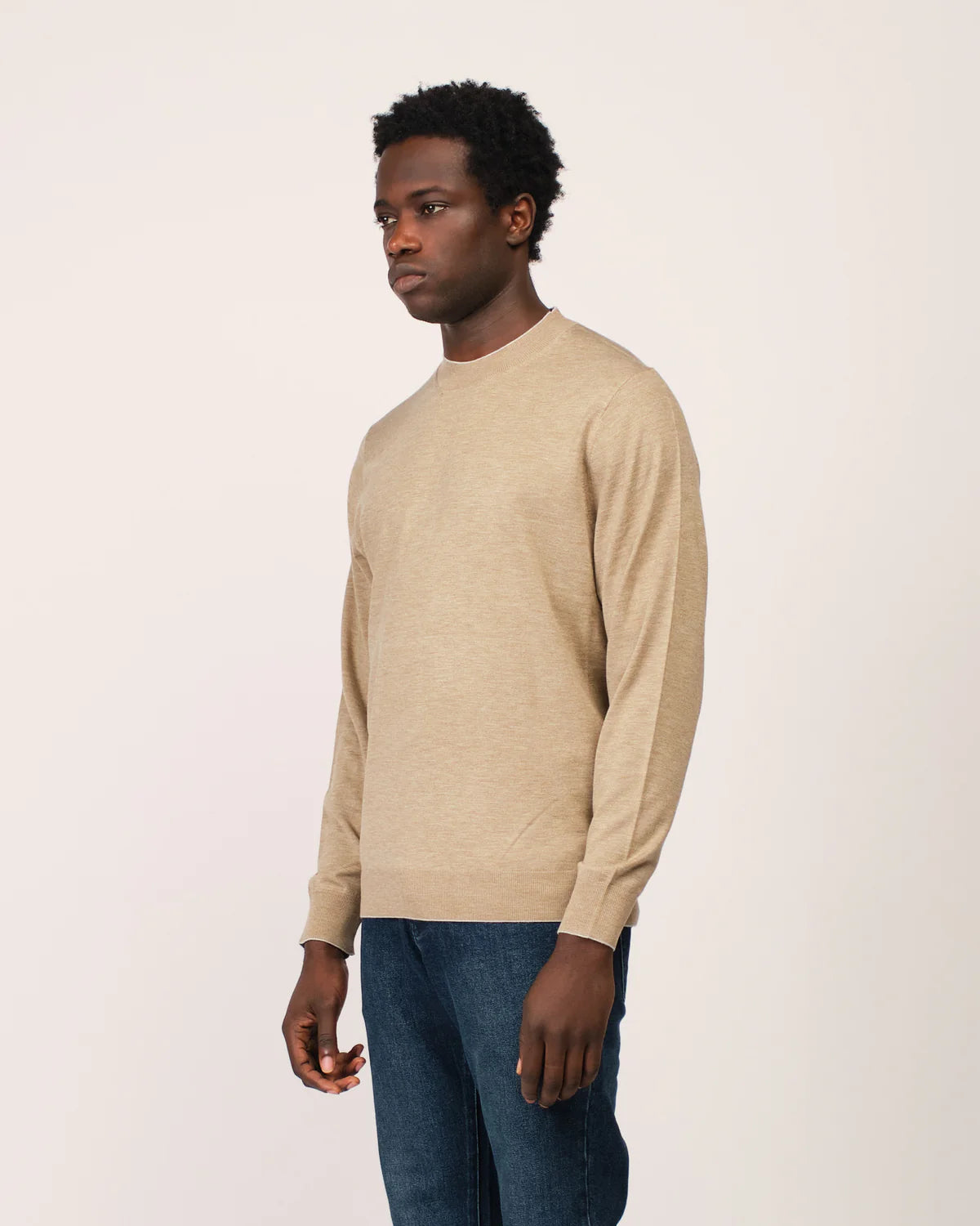 The Cashwool Crewneck - BEIGE
