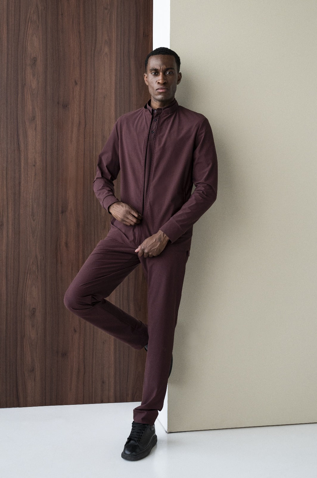 Pantalon classic slim fit - Bordeaux