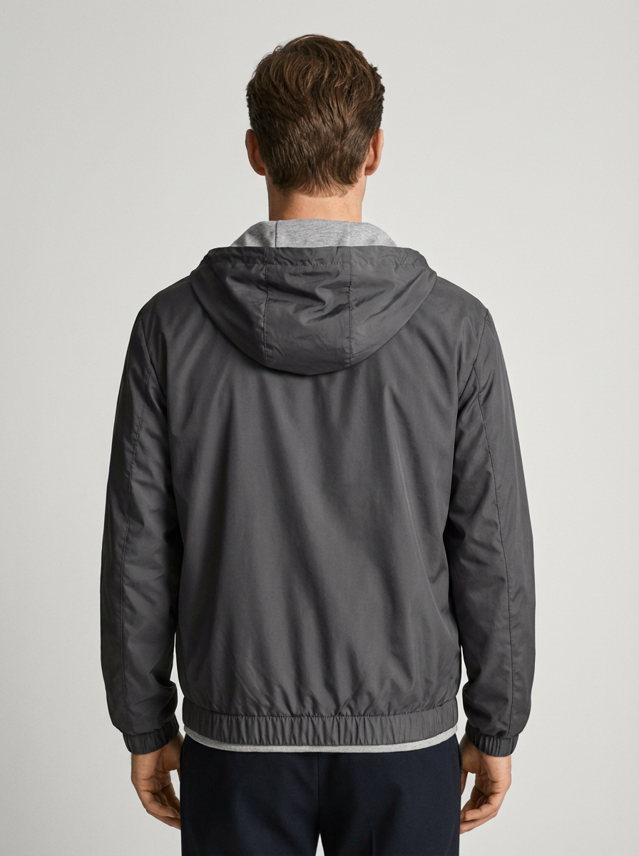 Reversible Merino Jacket Grey