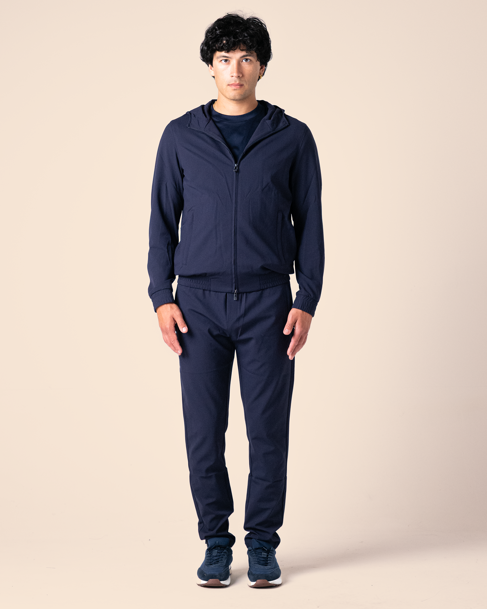Hooded Tech Suit Navy