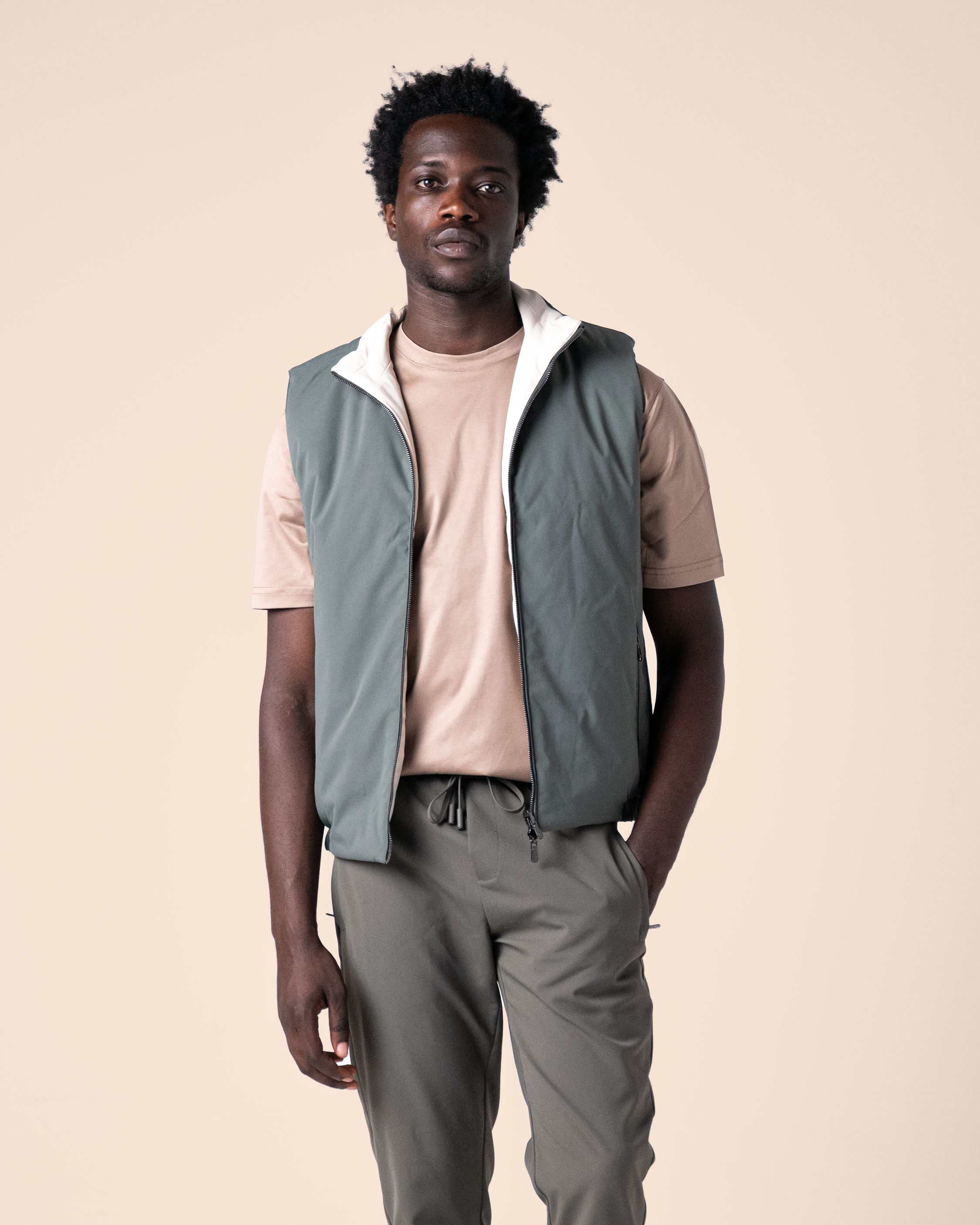 Green Reversible Body Warmer