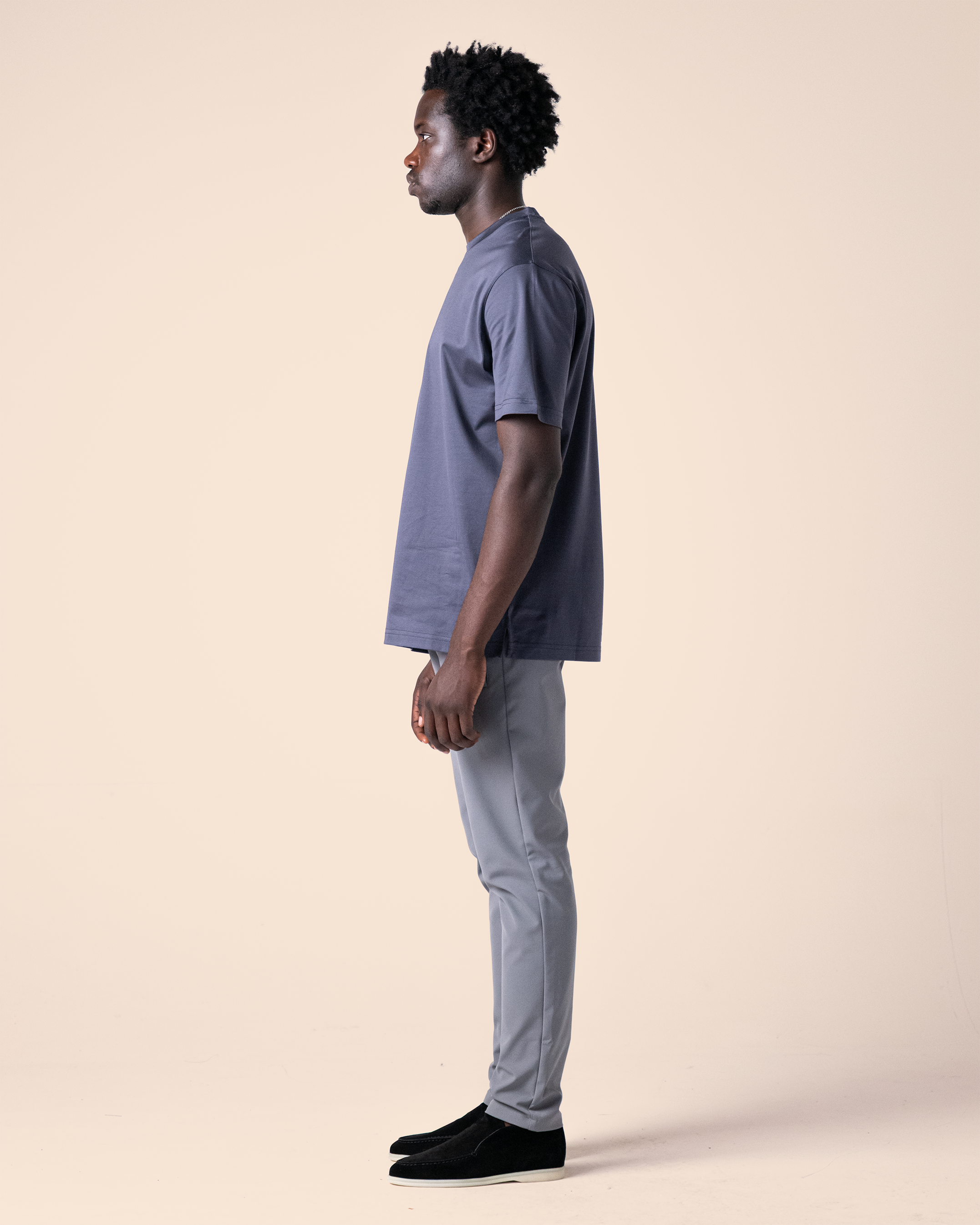 Grey Mercerized T Shirt