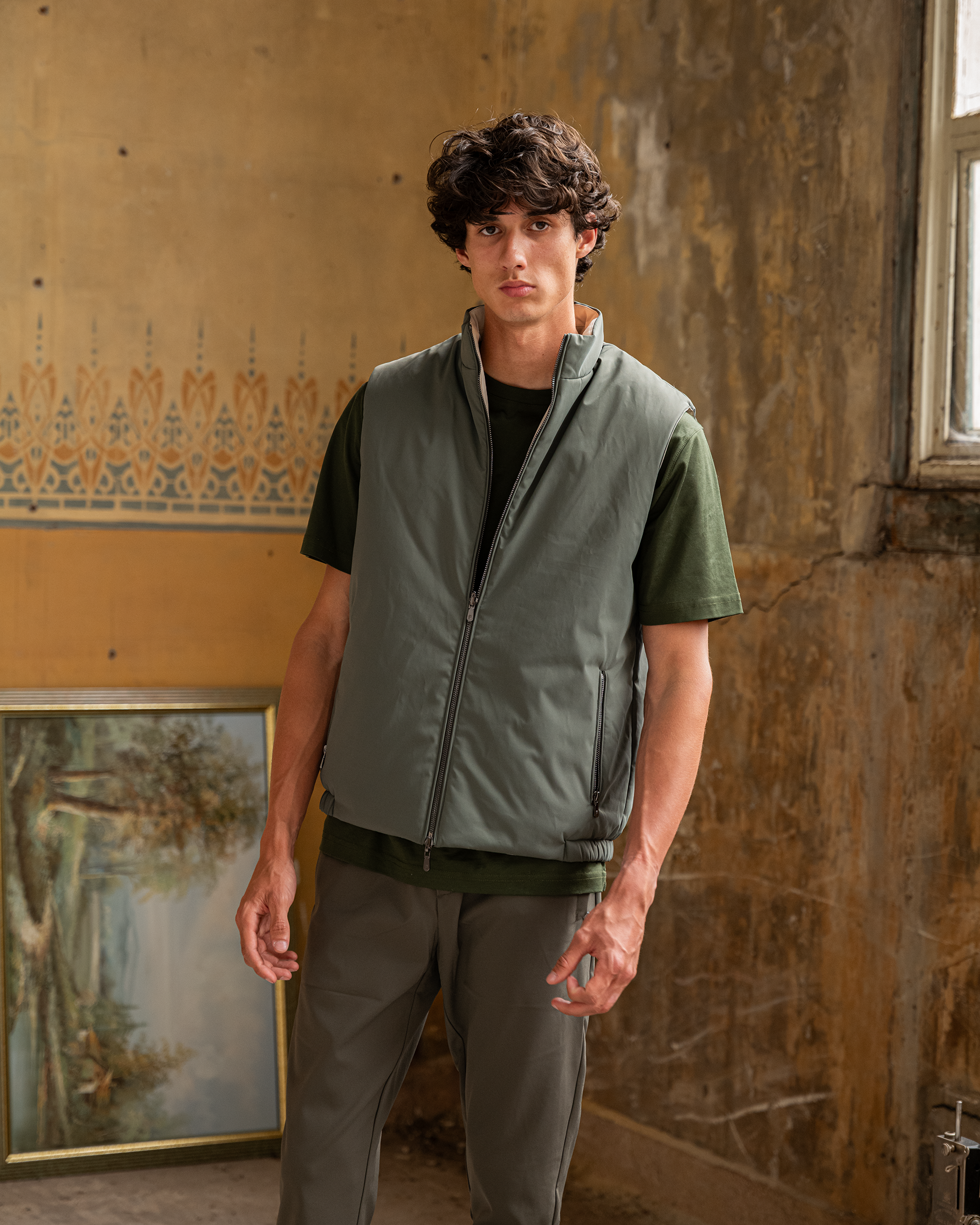 Green Reversible Body Warmer