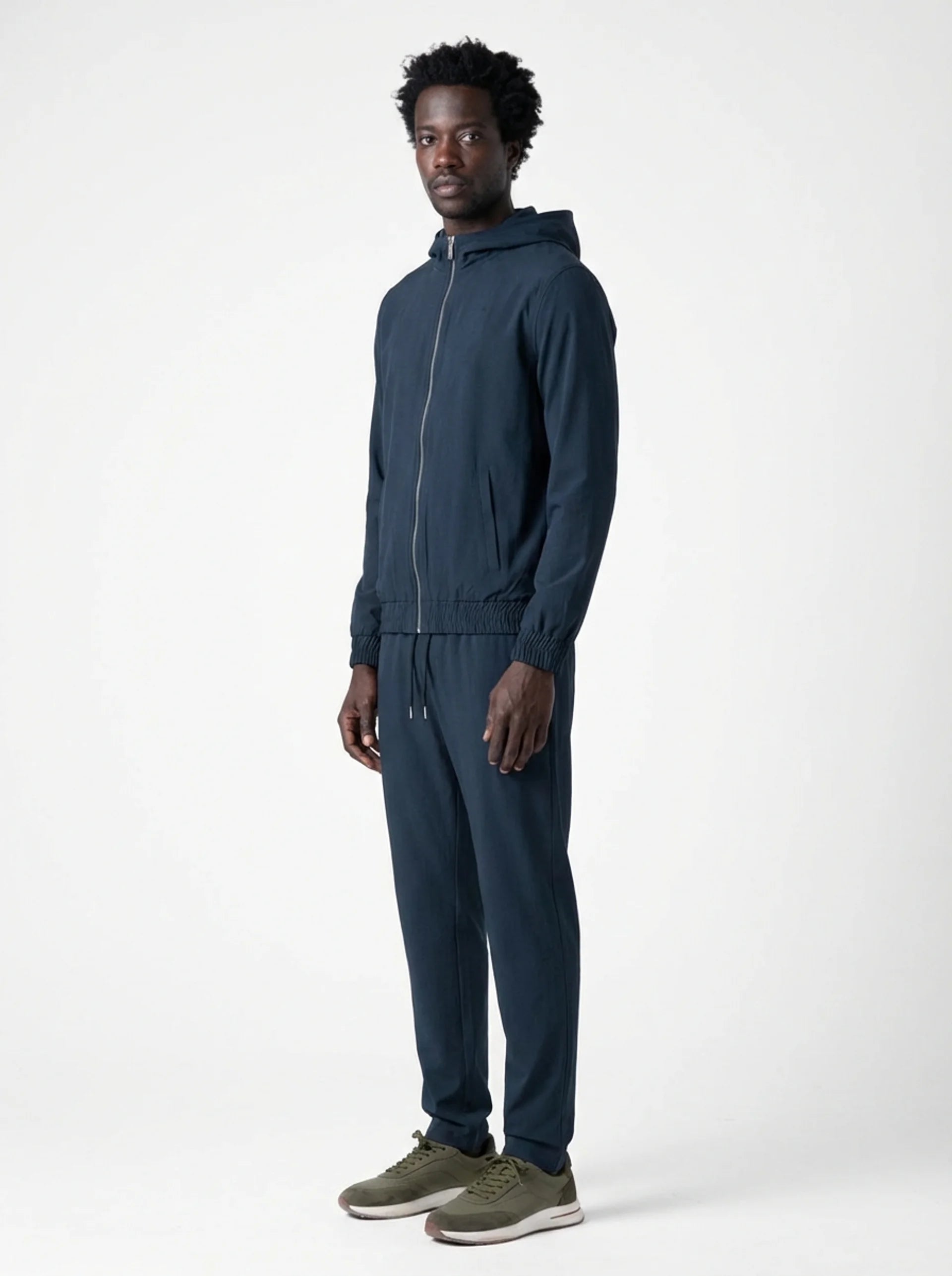 Club Amri nylon hooded techsuit - BLUE