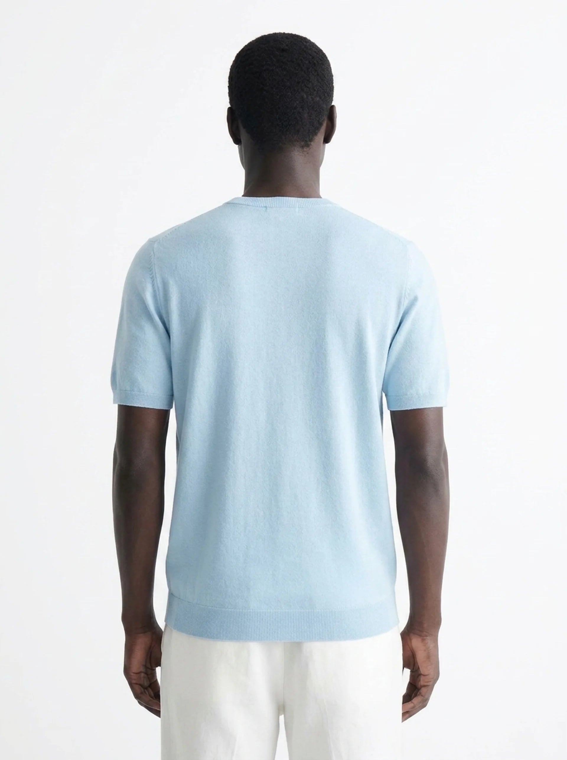 Club Amri Short Sleeve Knitwear- BABY BLUE