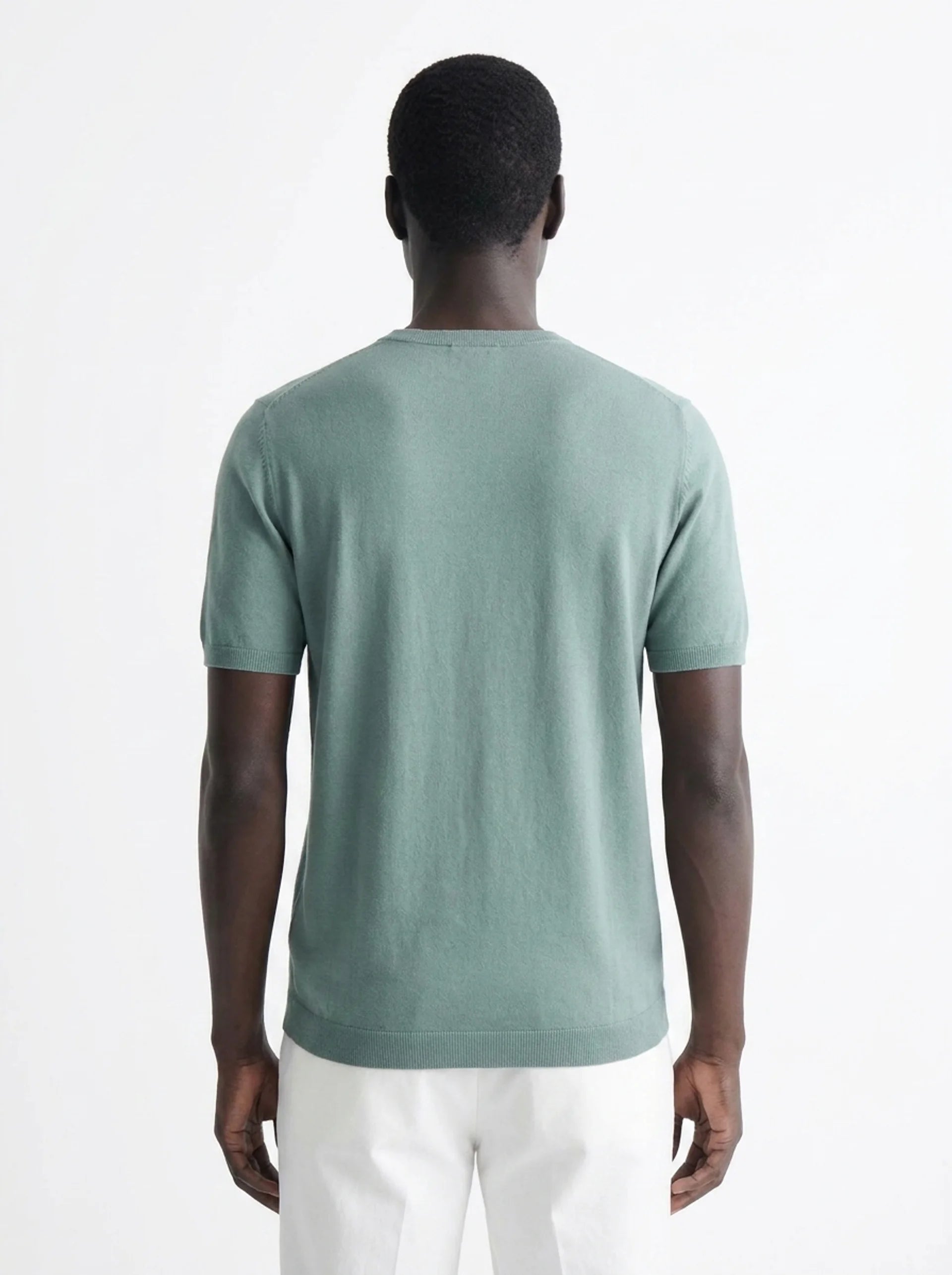 Club Amri Short Sleeve Knitwear- LIGHT GREEN
