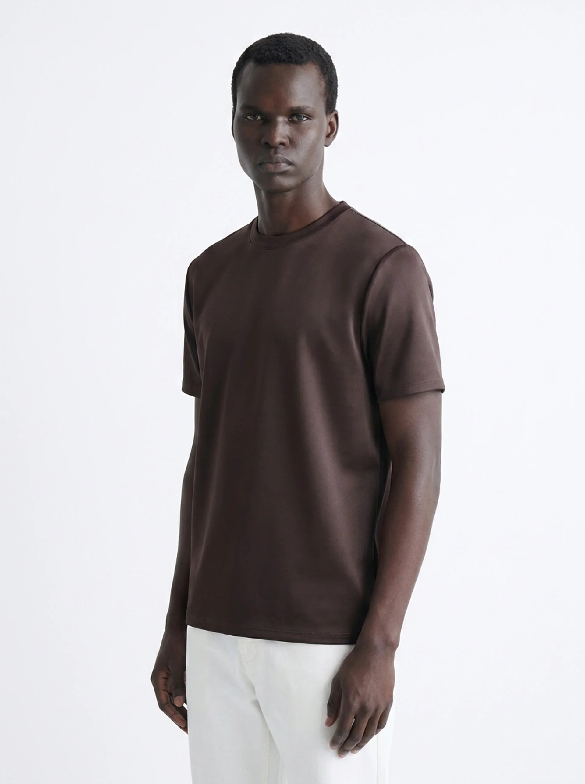 CLUB AMRI SHINY T-SHIRT BROWN