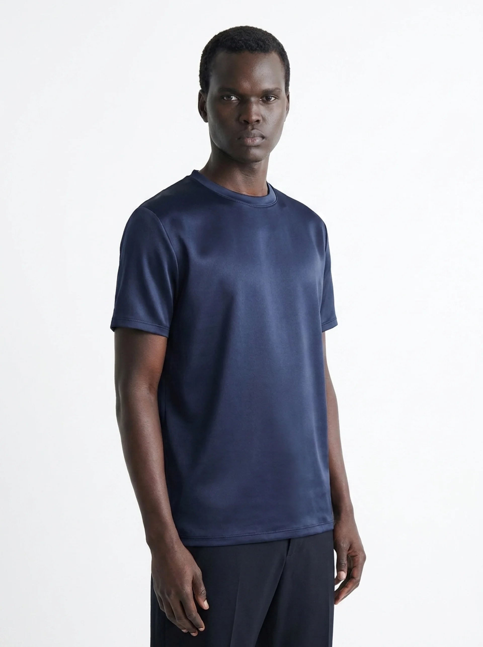 CLUB AMRI SHINY T-SHIRT NAVY BLUE