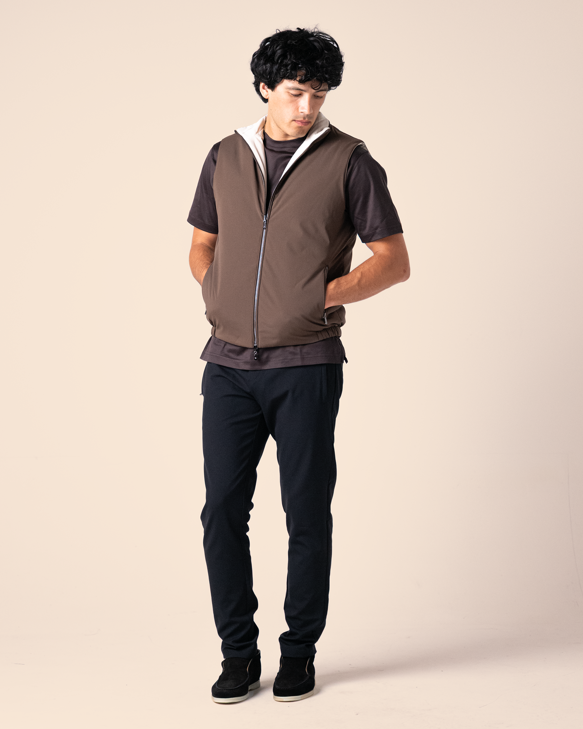 Brown Reversible Body Warmer
