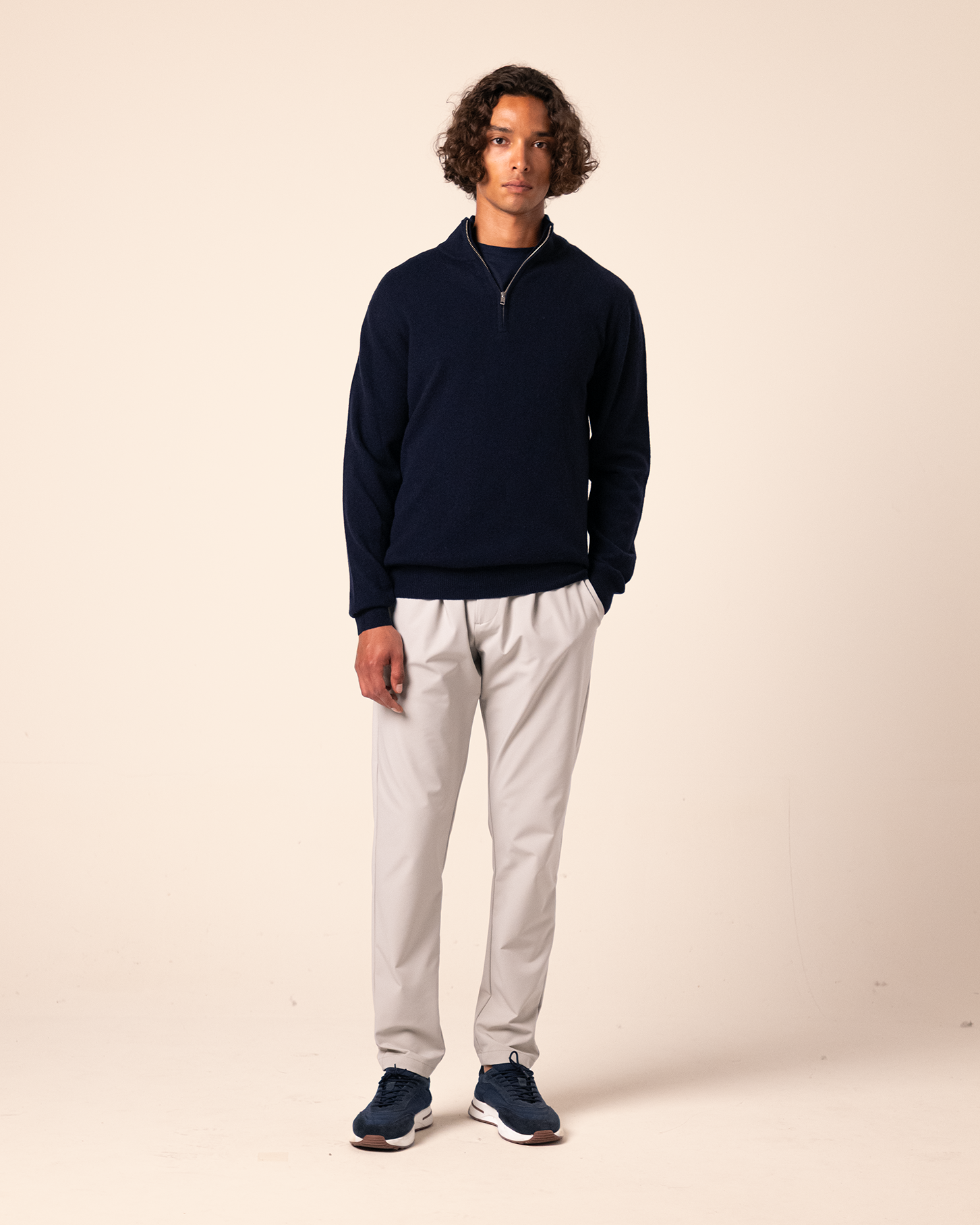Halfzip Merino Navy