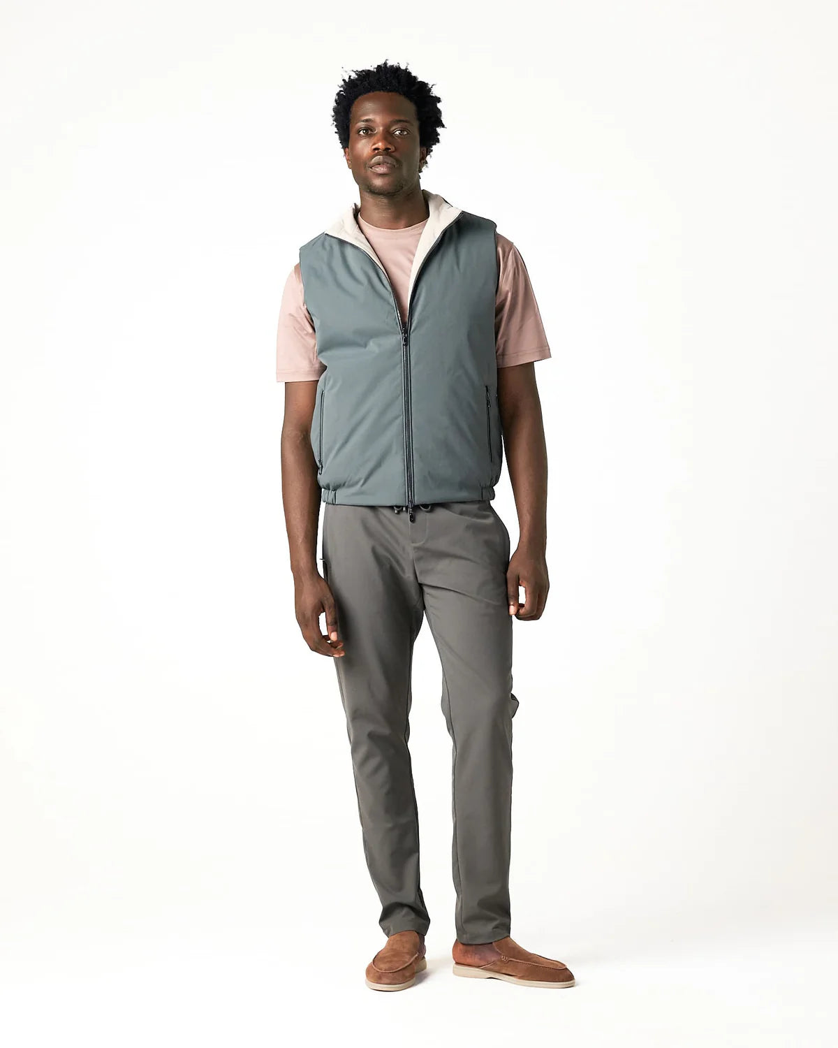 Green/cream Reversible Body Warmer