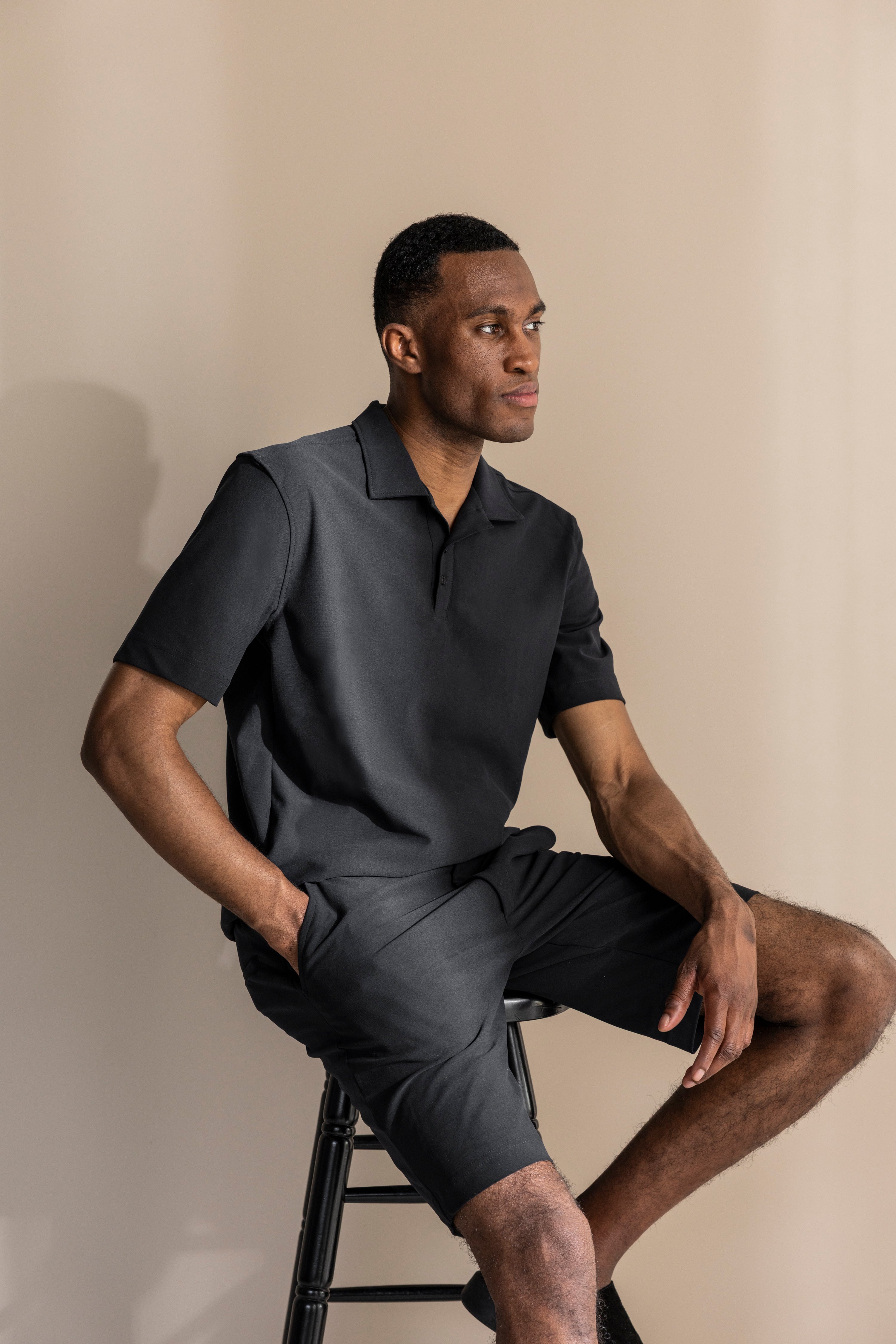 ALCANTARA POLO - BLACK