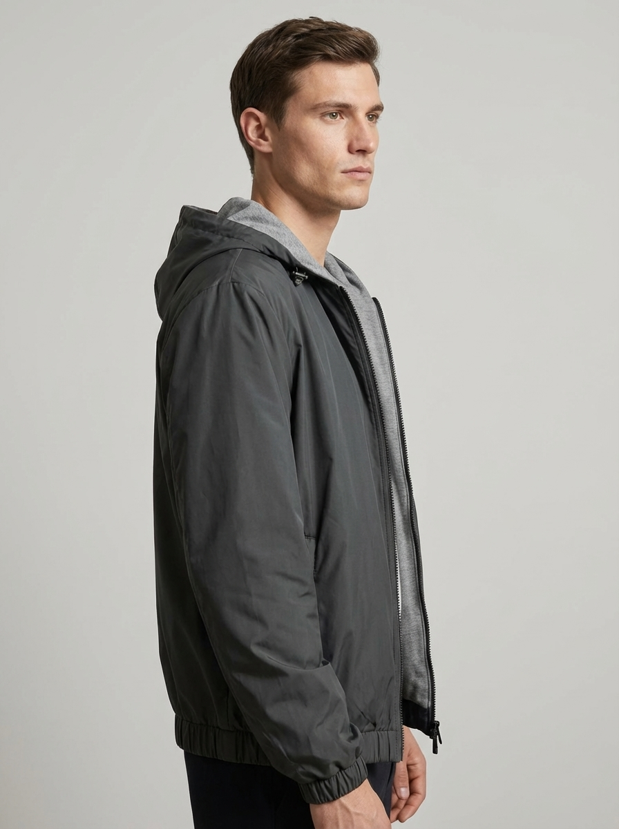 Reversible Merino Jacket Grey