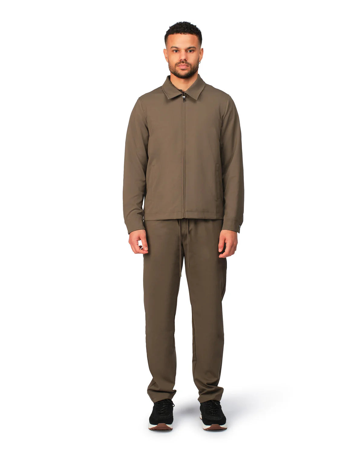NYLON BLOUSON - BROWN