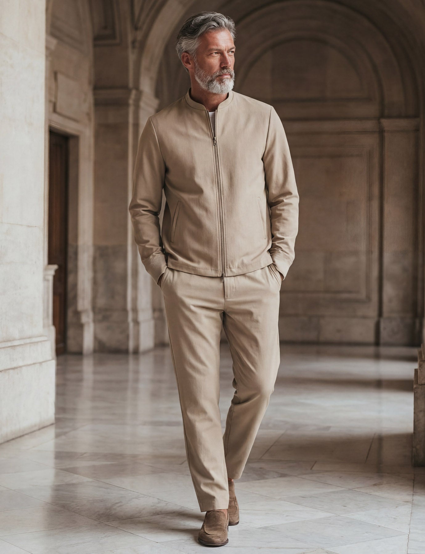 ALCANTARA BLOUSON - CHAI