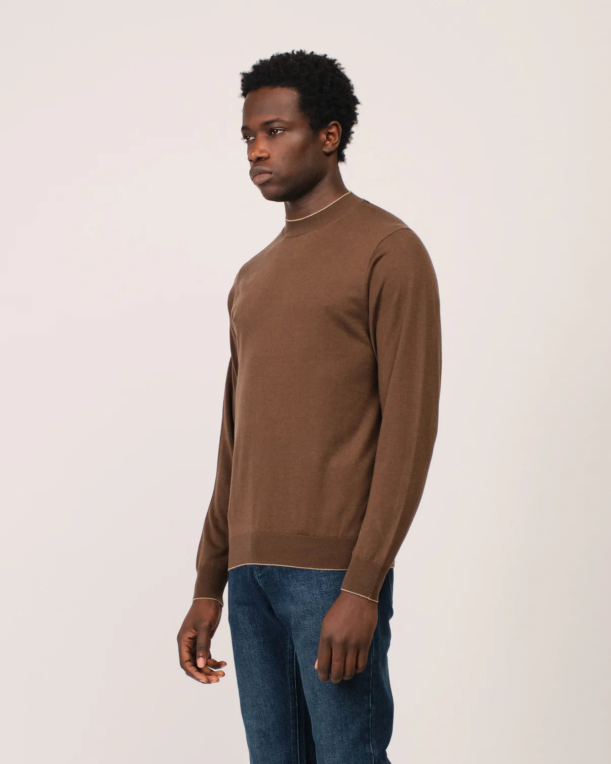The Cashwool Crewneck - BROWN