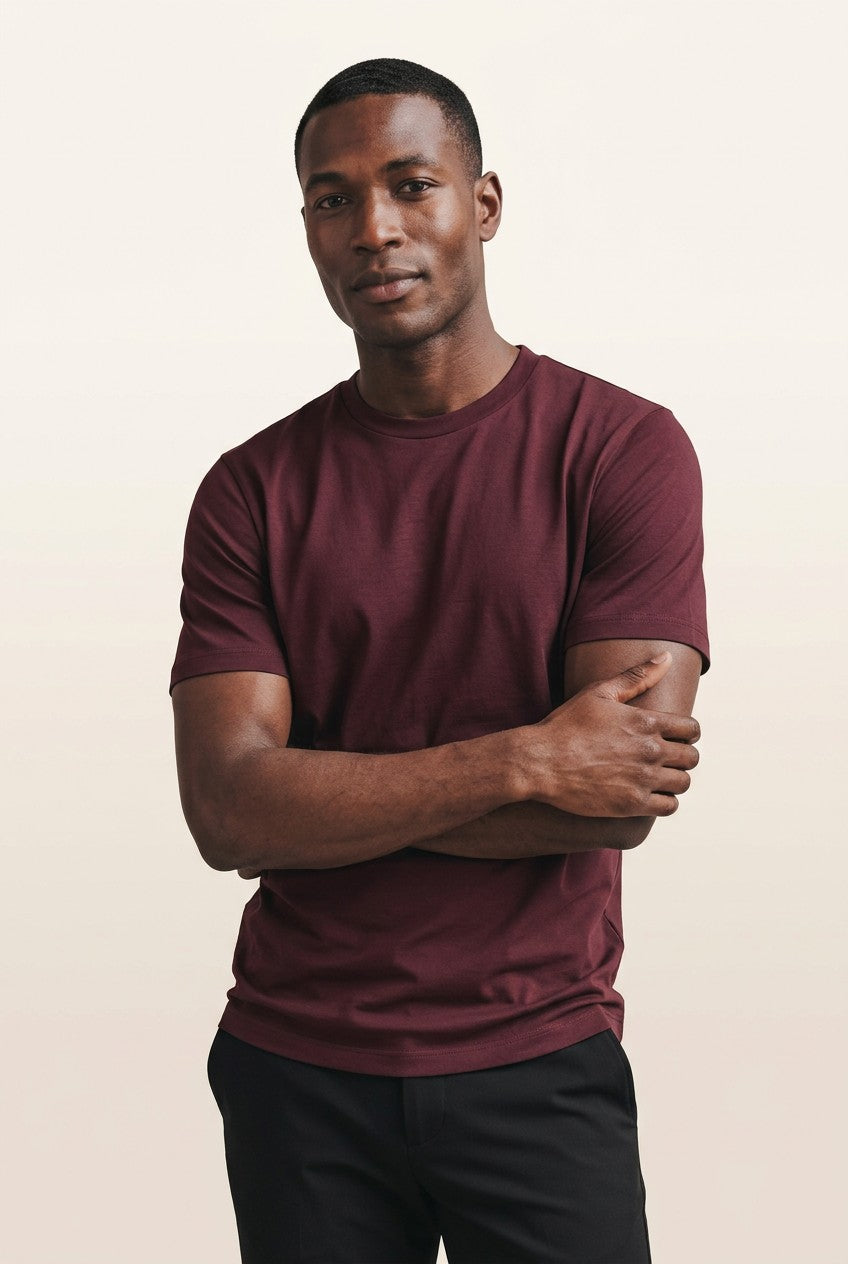 TECHNO T-SHIRT BORDEAUX