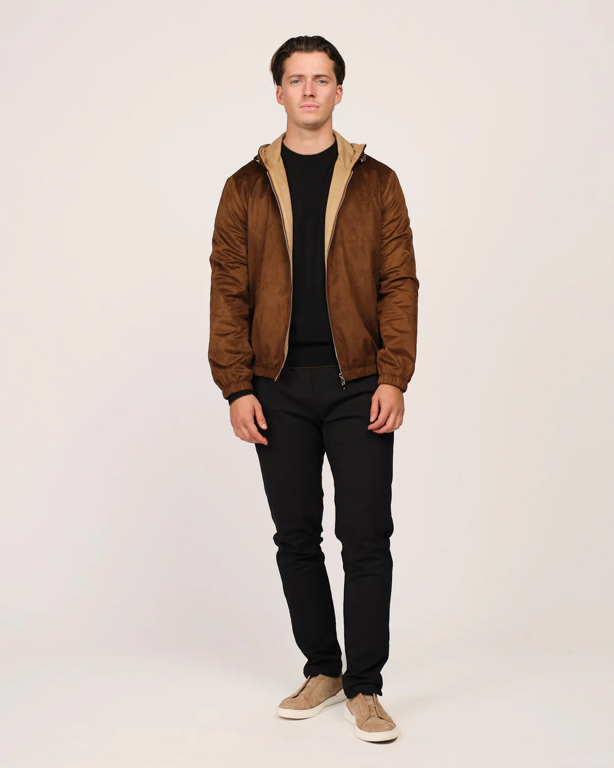 SUÈDE WINDBREAKER - CARAMEL BEIGE