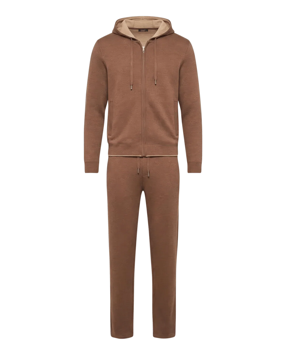 RELAXED KNITWEAR TRACKSUIT - TAUPE