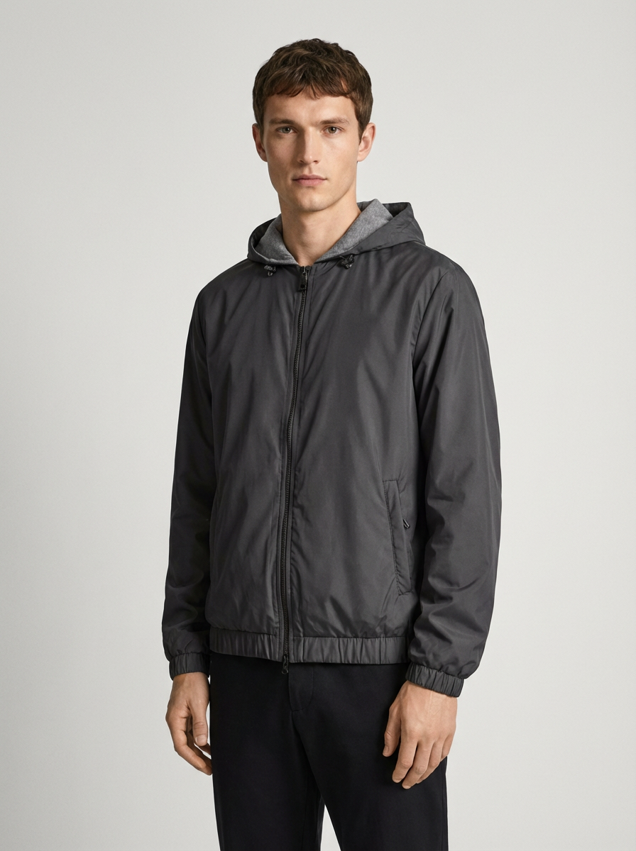 Reversible Merino Jacket Grey