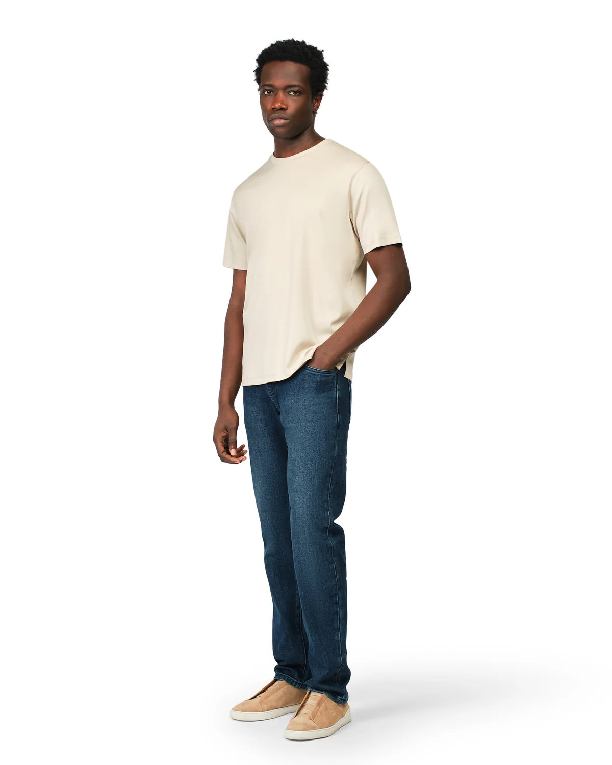 Cream Mercerized T Shirt