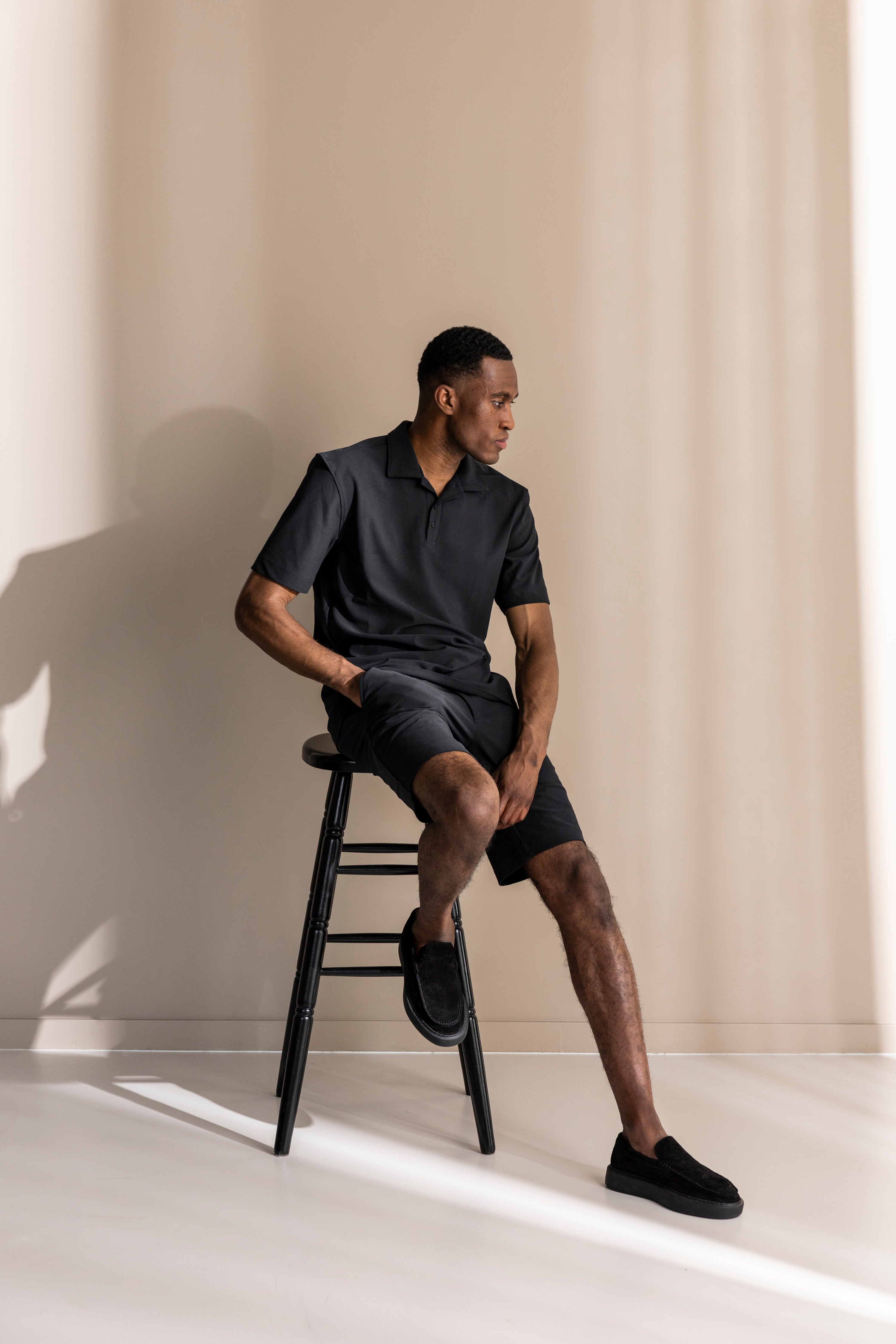 ALCANTARA POLO - BLACK