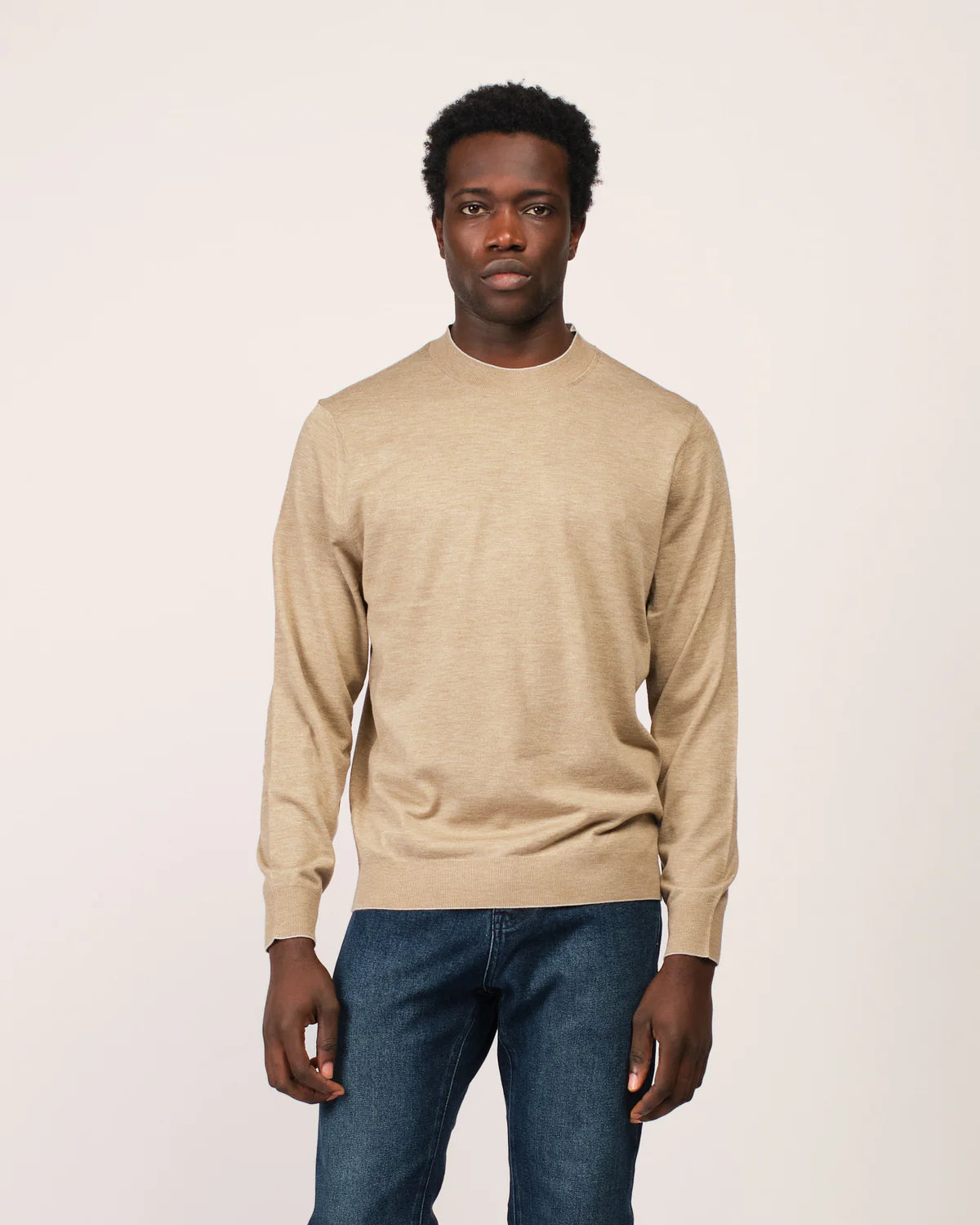 The Cashwool Crewneck - BEIGE