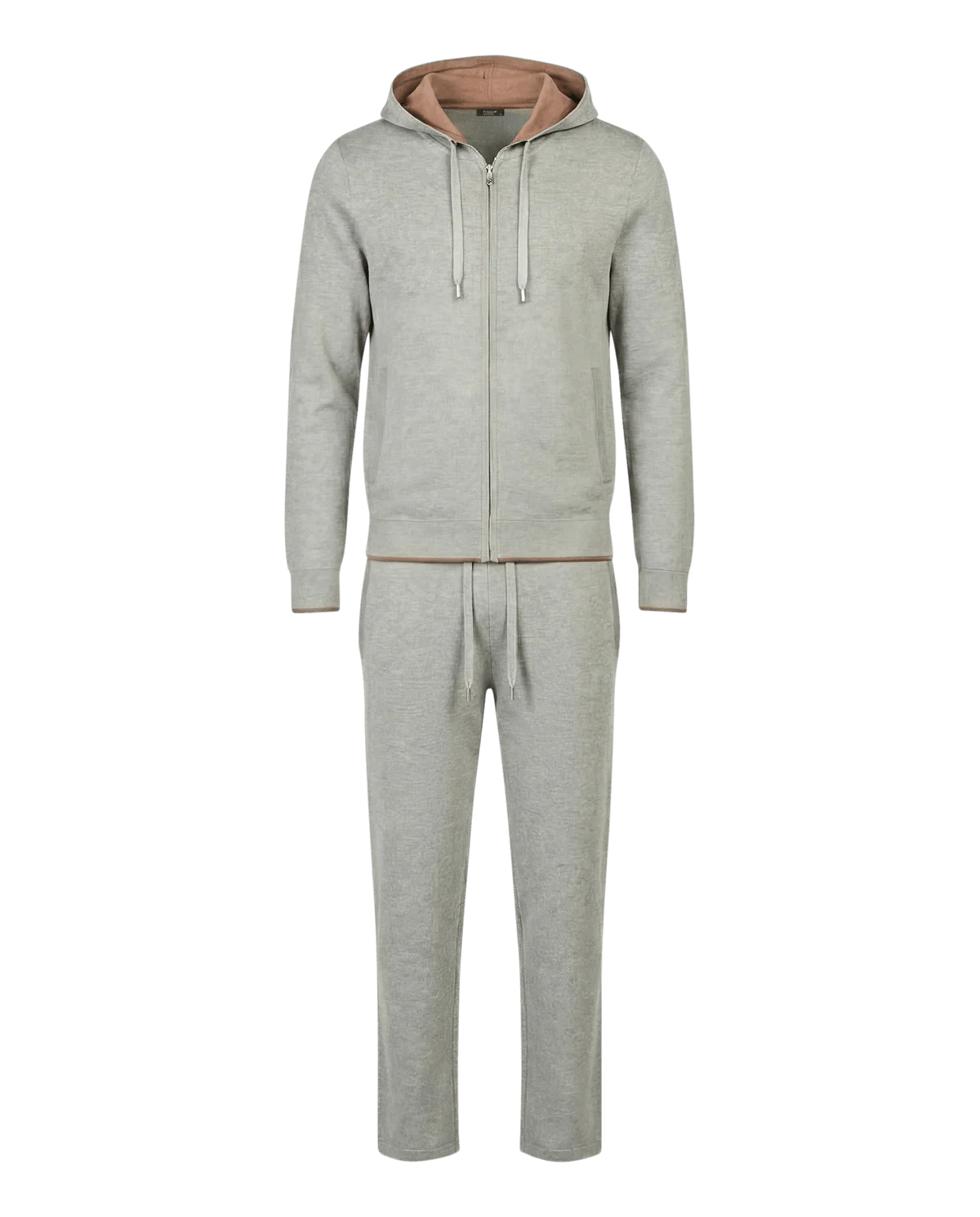 RELAXED KNITWEAR TRACKSUIT - GREY