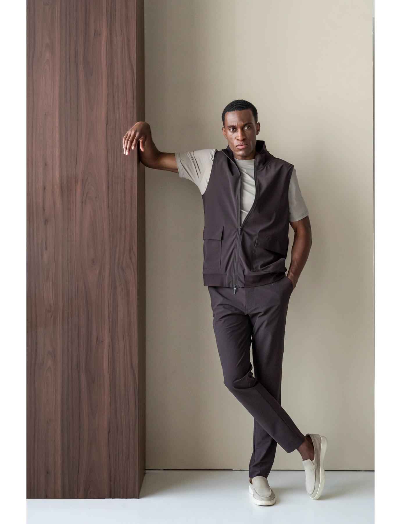 BODYWARMER POCKET BROWN