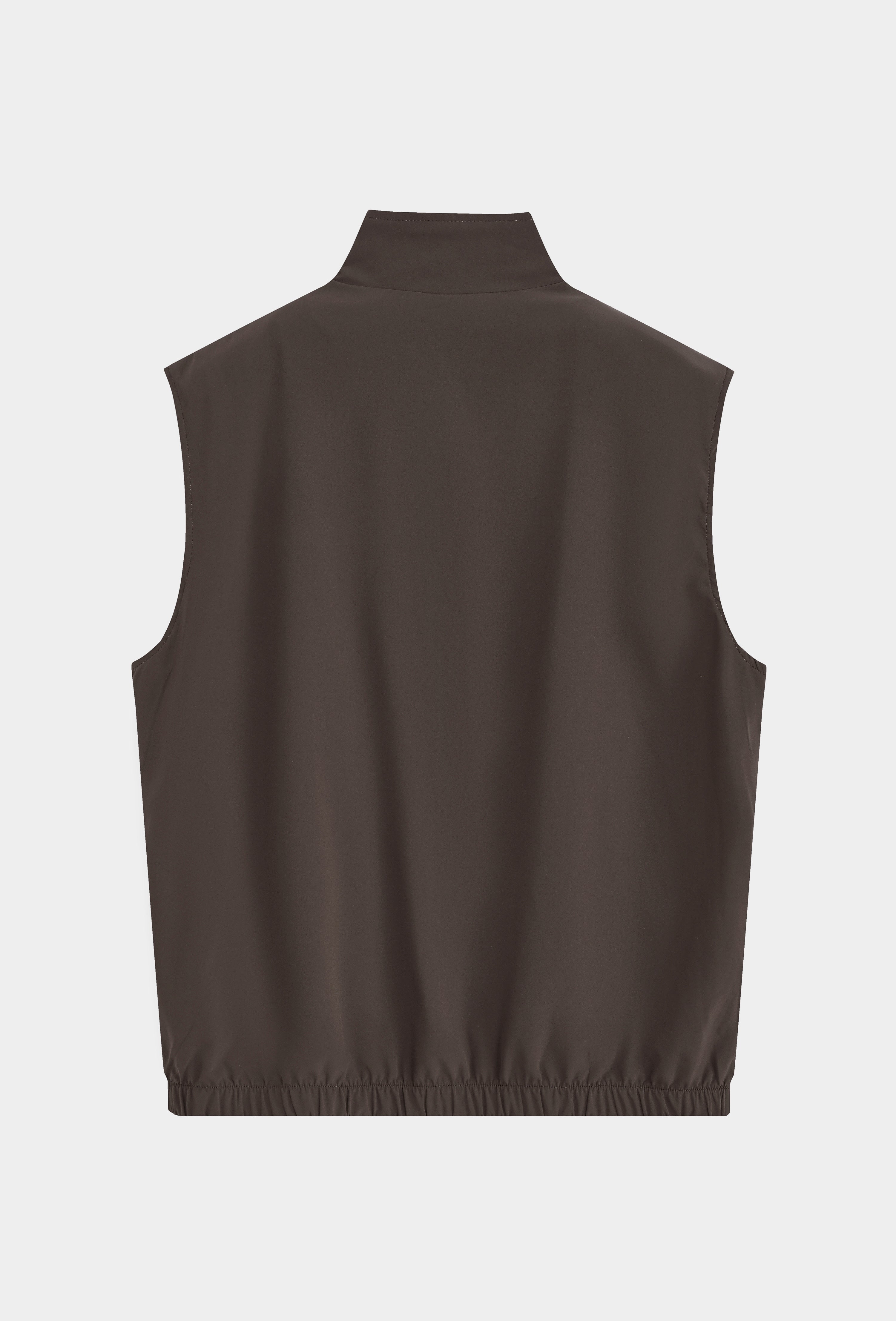CA REVERSIBLE BODYWARMER - MOSS GREEN TAUPE/BEIGE